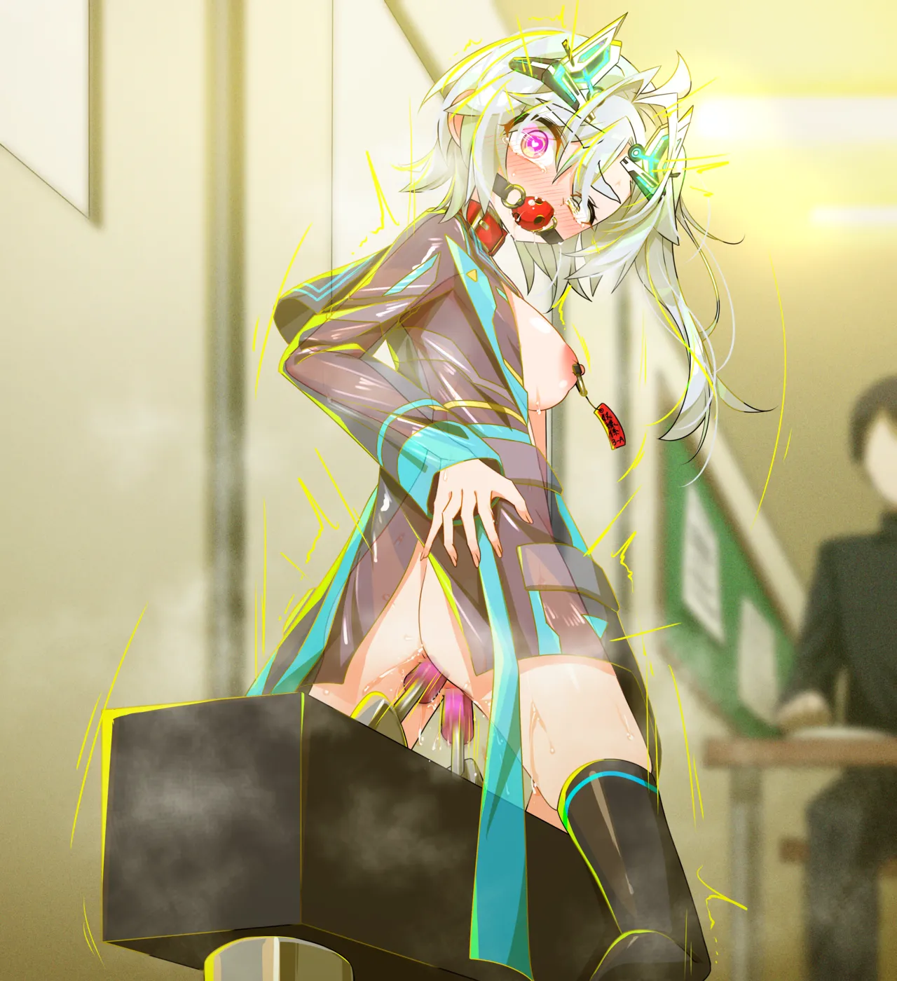 【Skeb絵】催眠ピストンマシンオナ page 3 full