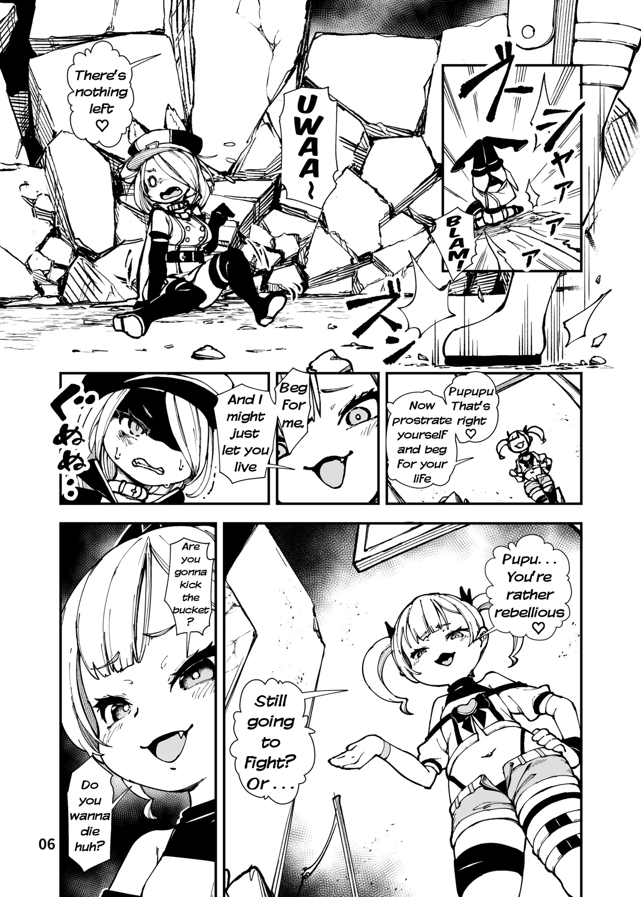 Saikyou Mesugaki-chan no Kusozako Muchimuchi Sentouinka Kaizou Koutei page 6 full