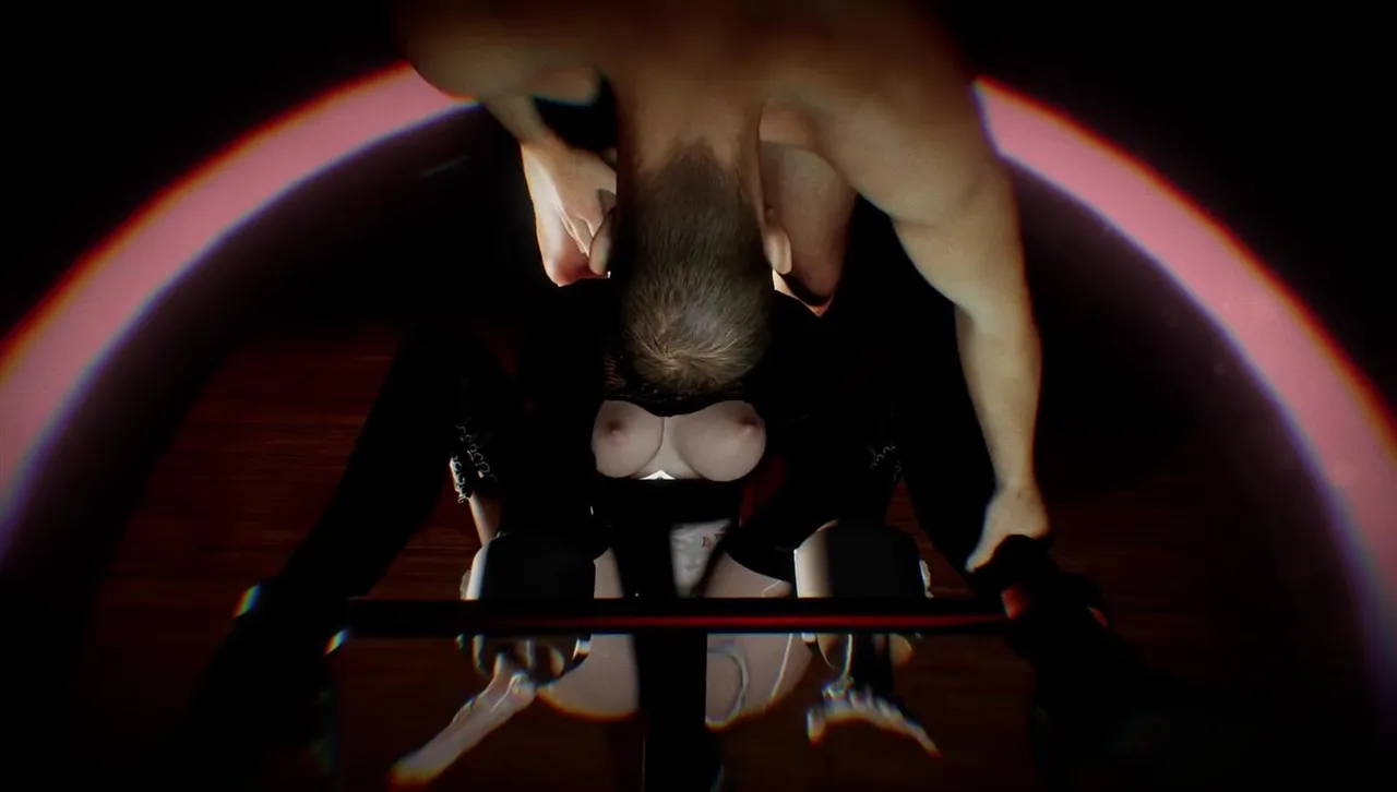 Yorha 2b Sex Robot in BDSM Sex Show - Nier Automata Porn Parody page 8 full
