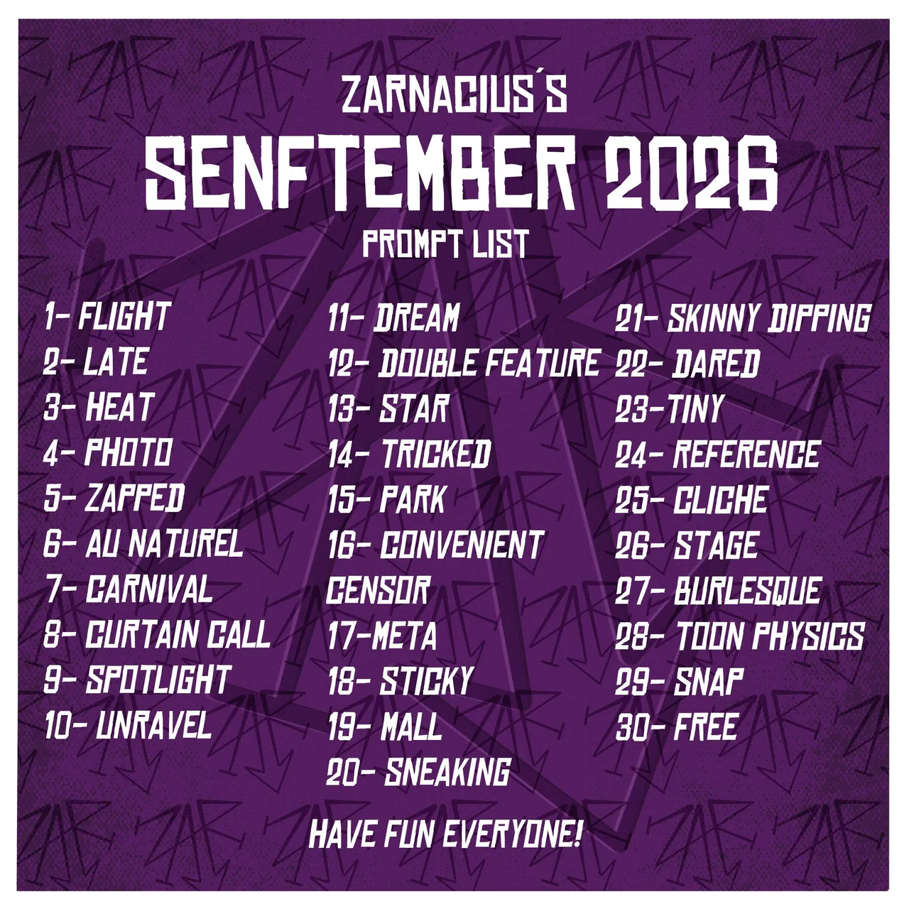 sENFtember 2026 page 2 full