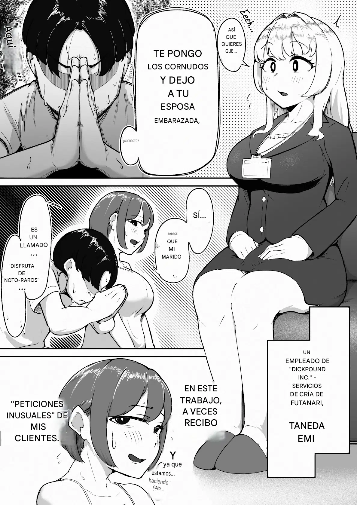 Futanari Tanetsukeya-san no Manga 1-2 Español page 7 full
