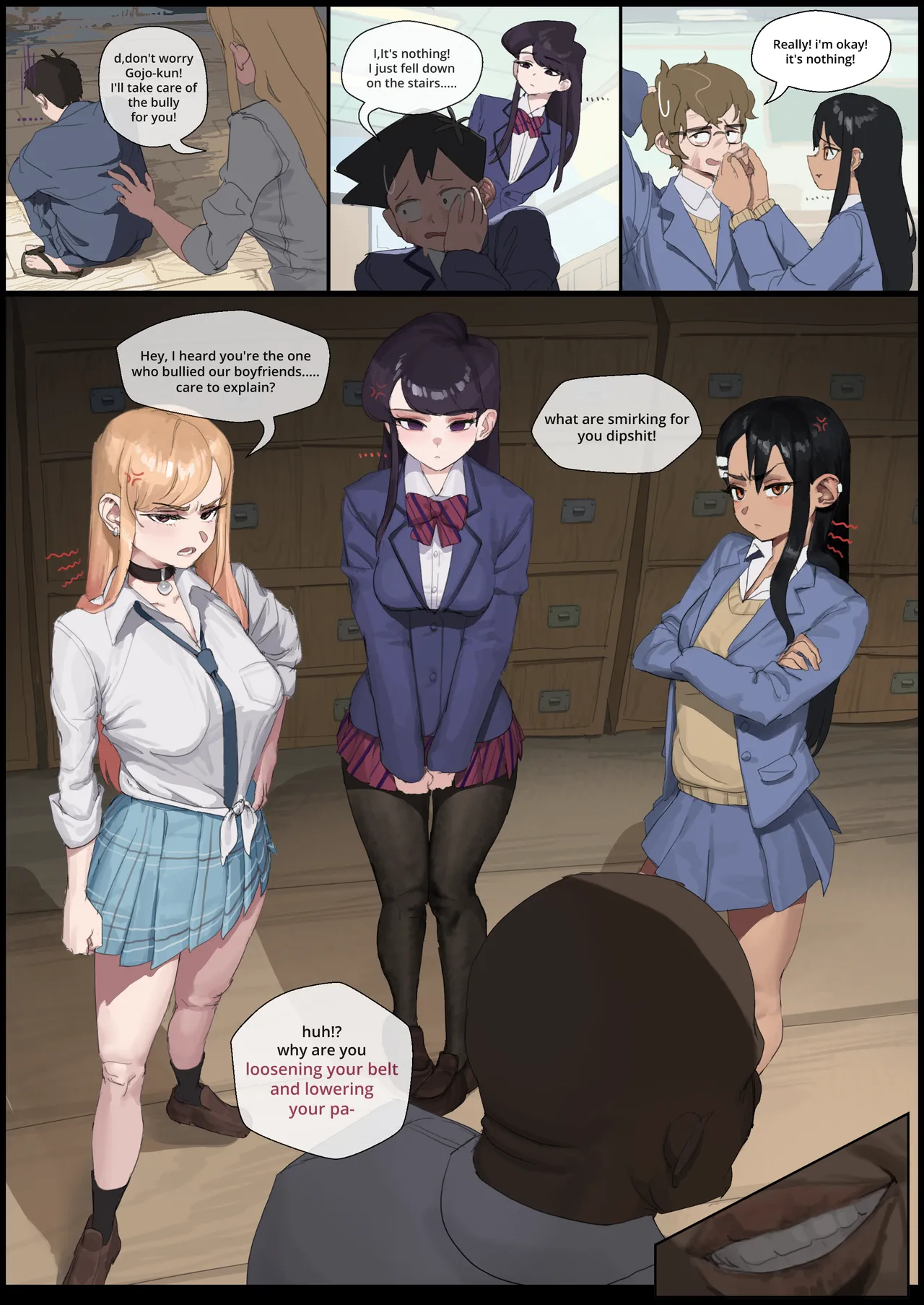 Kitagawa, Komi &amp; Nagatoro BLACKED page 1 full