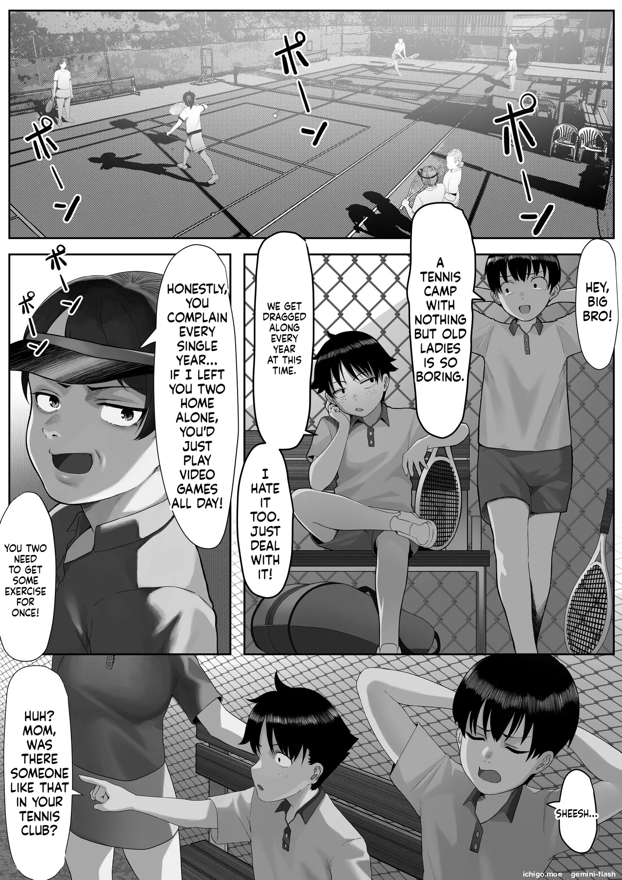 Horny Brothers Tag Along on a Moms' Tennis Camp page 3 full
