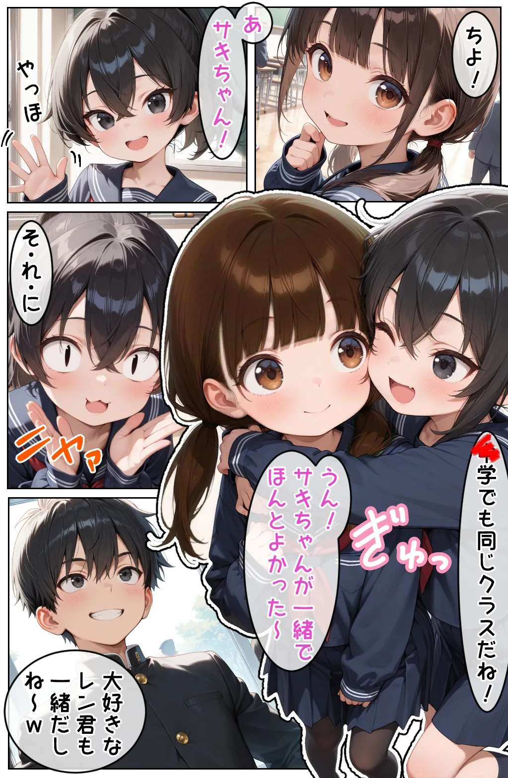 New First-Year Student: The story of a fresh-faced student who gets passed around by homeless men and becomes a "first-time mom." page 3 full