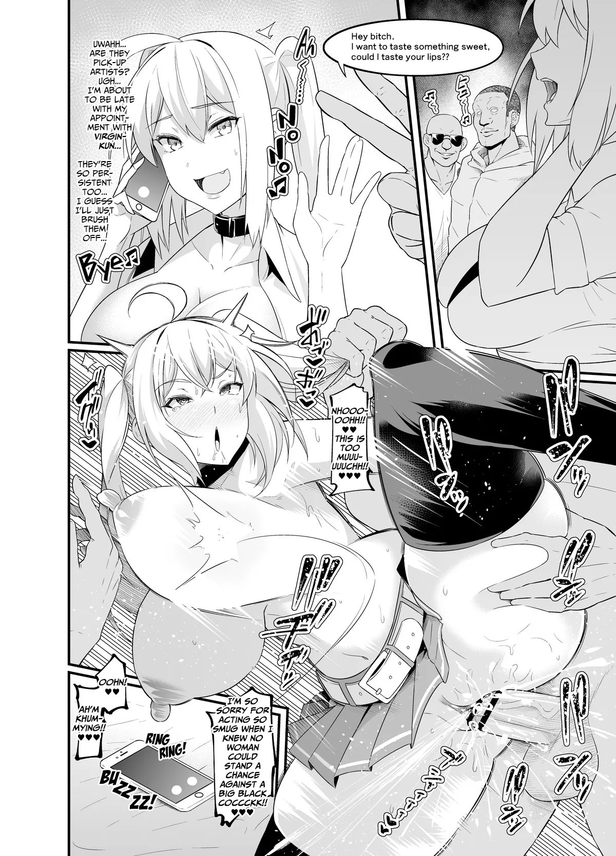 Saya-chan, Deeto Mae ni Kukkyou Osu Kokujin ni Nanpa Sareru | Saya-chan Getting Picked-up by Burly Black Men Before Her Date page 2 full