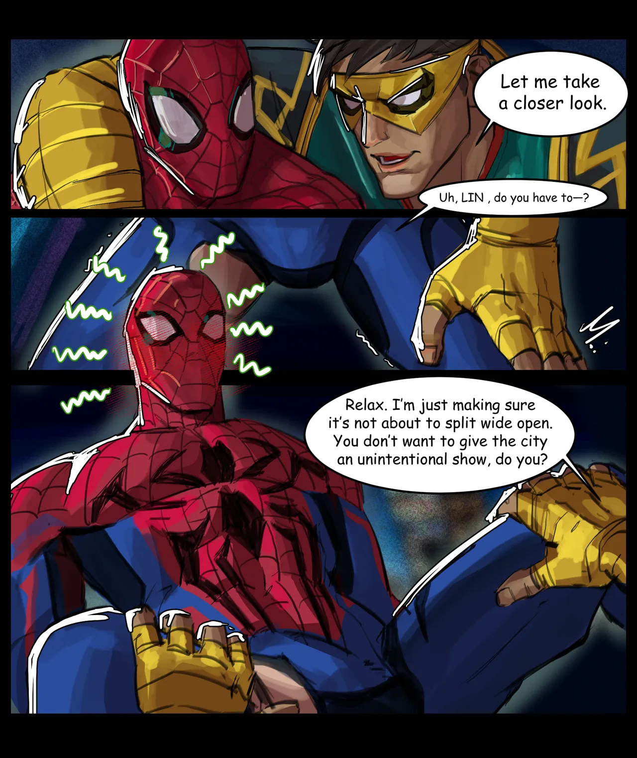 Something in your pant - IronFrist X Spiderman page 2 full