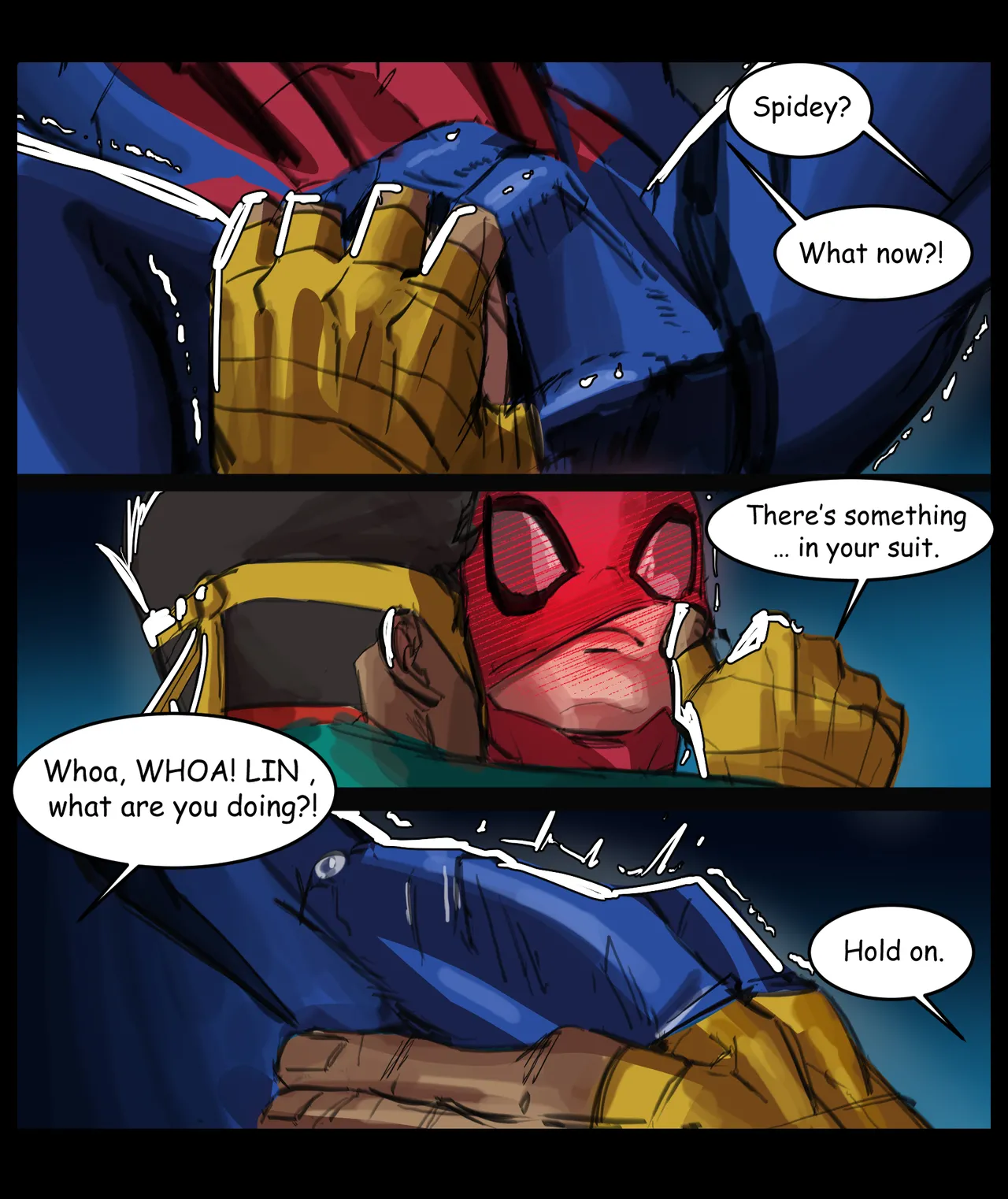 Something in your pant - IronFrist X Spiderman page 3 full