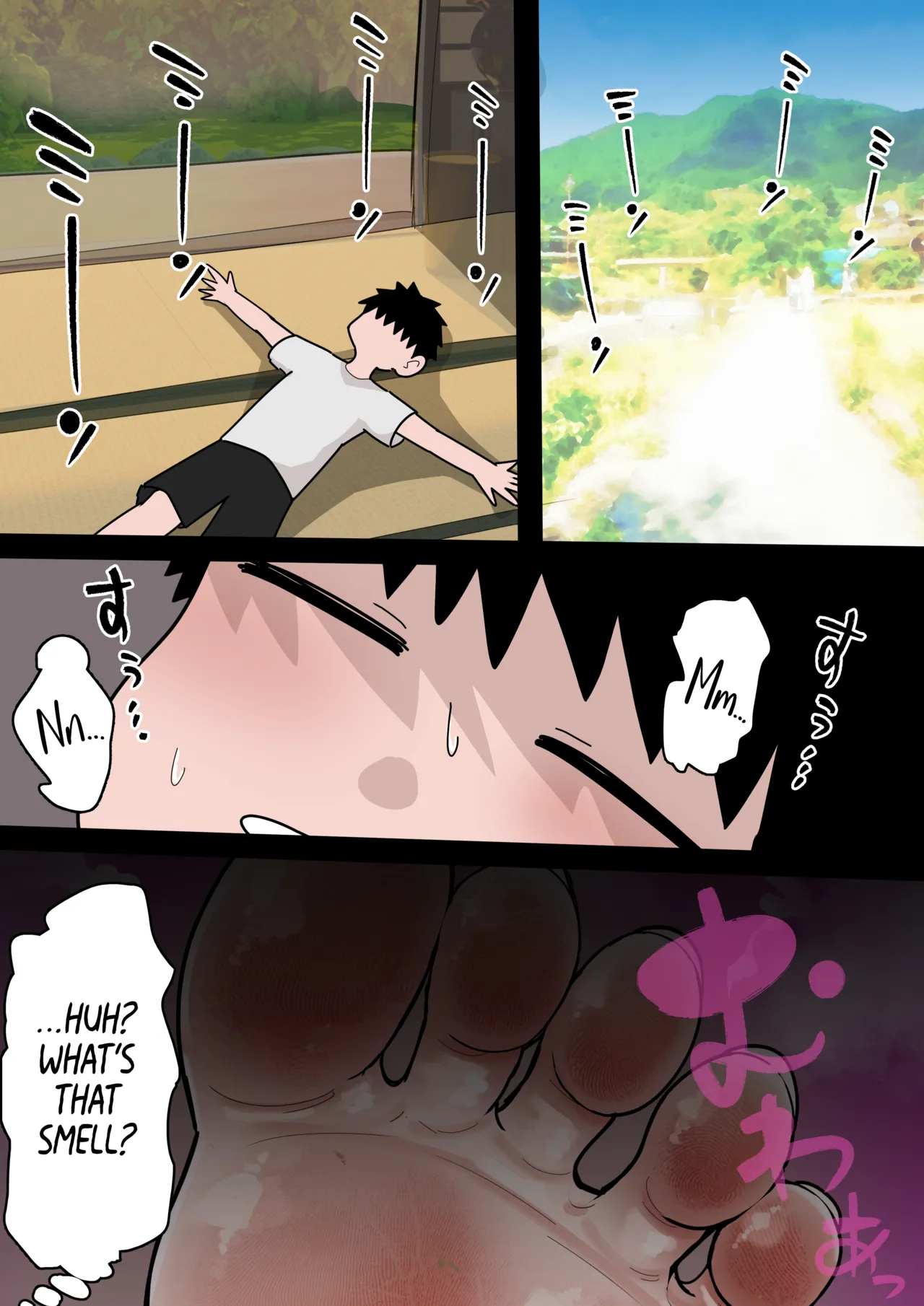 Obon no Kiseisaki de Muremure Amaama Nioi-zeme 💕 | Onee-chan's Steamy, Smelly &amp; Sweaty Assault during Obon! 💕 page 4 full