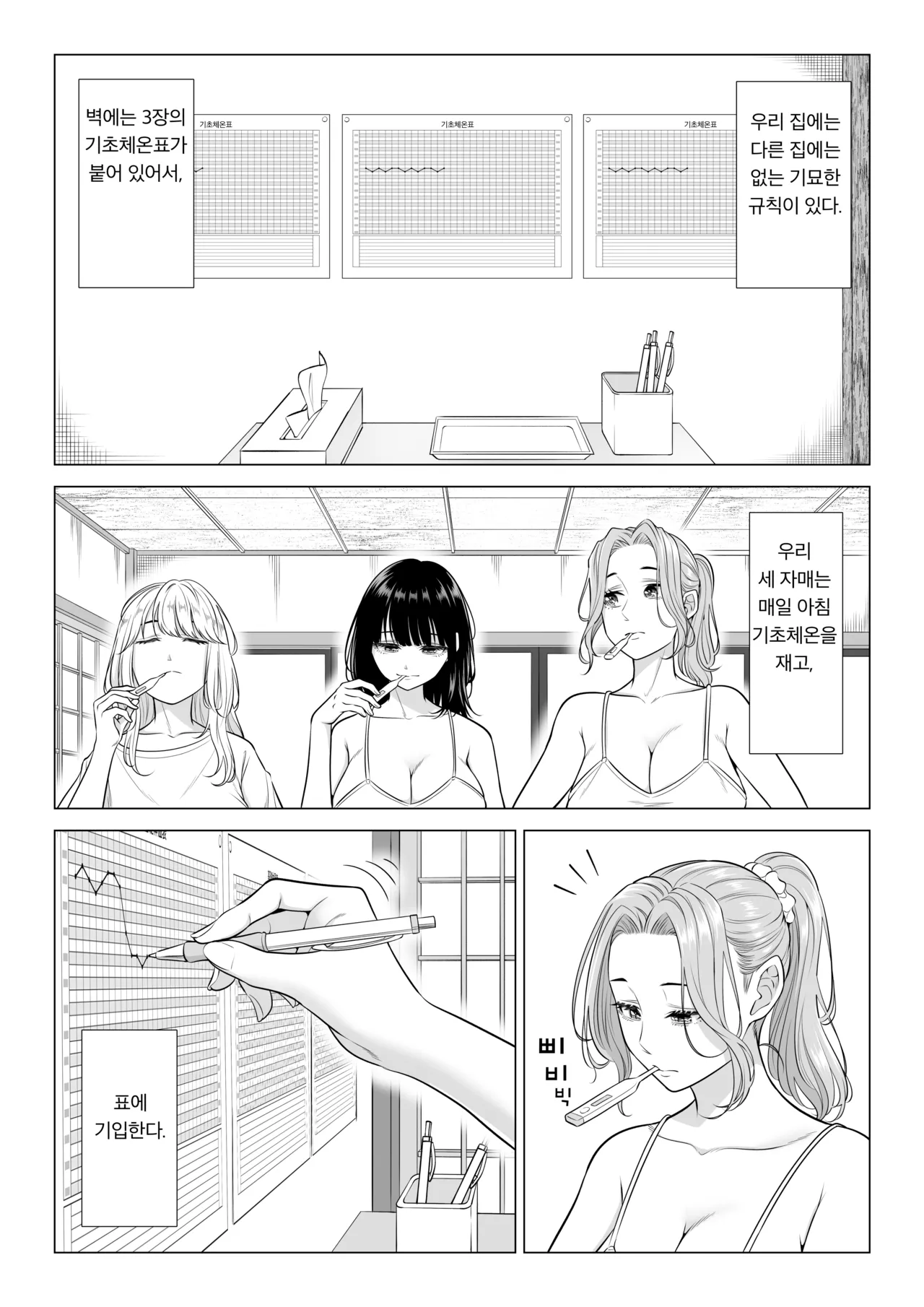 Ogifu-san no Seiyoku Shori wa Watashi tachi Sanshimai no Mochi mawari | 의붓아버지의 성욕처리는 우리들 세 자매의 로테이션 page 7 full