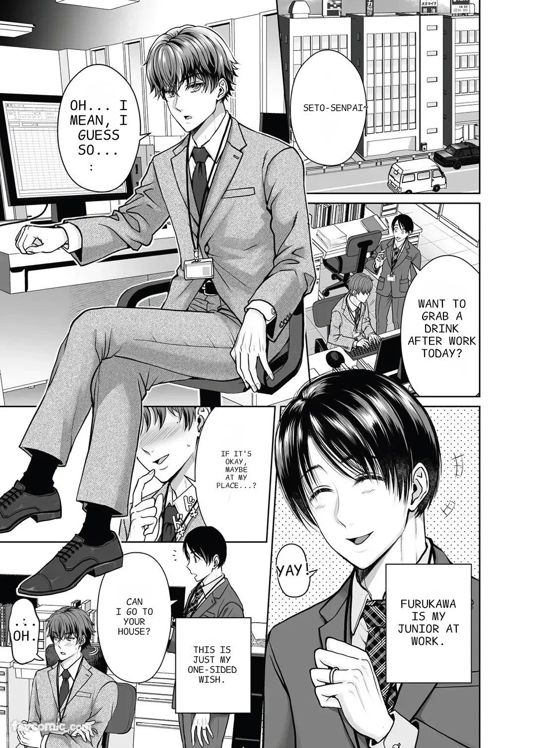 Nonke Kōhai wa Yome ni Ienai Himitsu ga Aru | My Straight Junior Colleague has a Secret He Can't Tell His Wife page 2 full