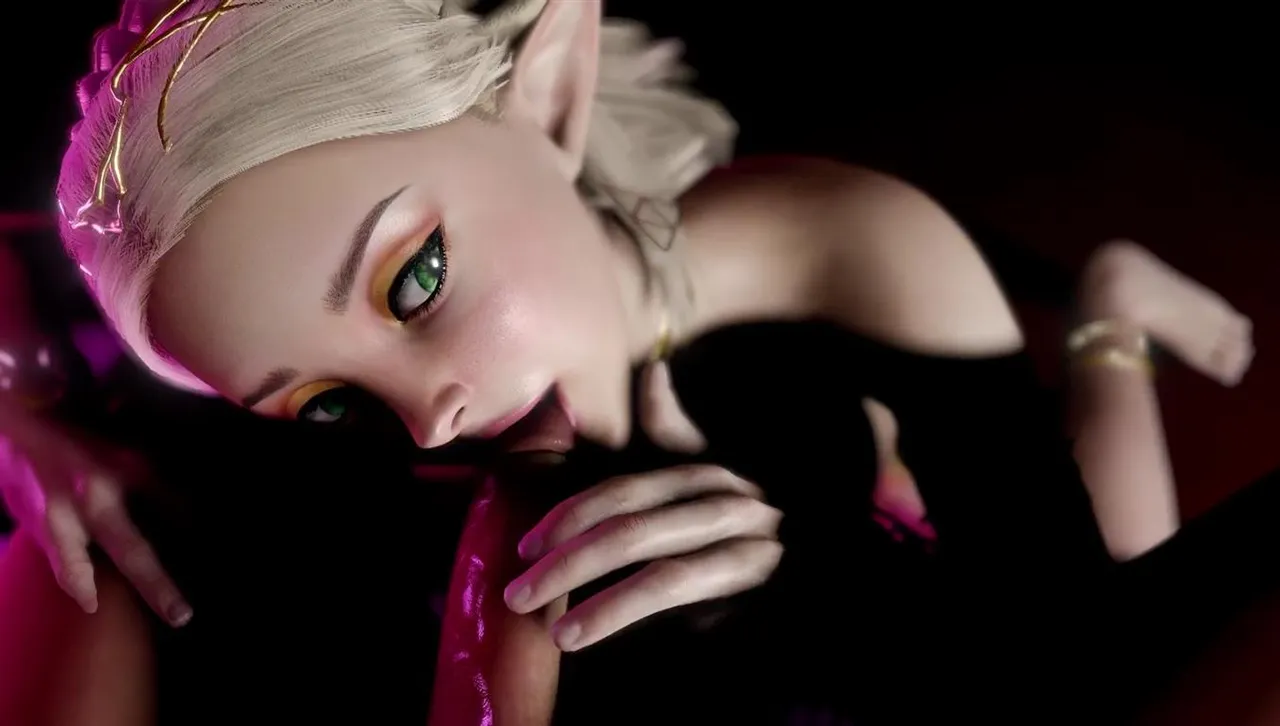 Hot Blonde Elf Sucking Shemale Cock In A Club page 6 full