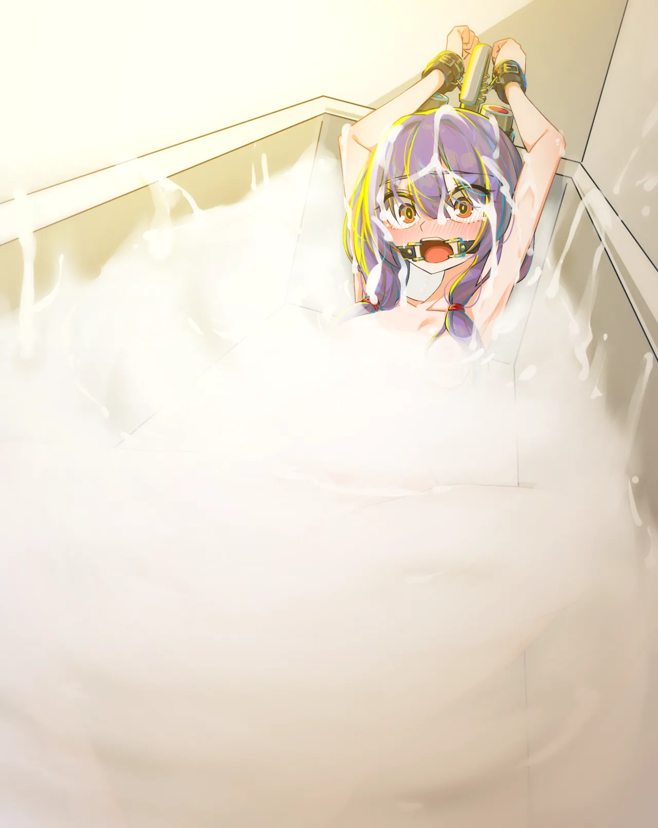 【Skeb絵】よその子精液風呂&amp;浴尿・差分 page 4 full