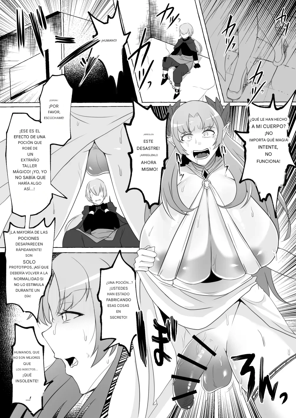 Mikudashiteta Otoko Ika no Gehin Chinpo Nou ni Natte Elf Bijo-tachi ni Nakadashi Shimakutta Ageku Shasei no Tame ni Buzama Sarashite Daiji na Kuni made Horoboshichau Hanashi Español page 8 full