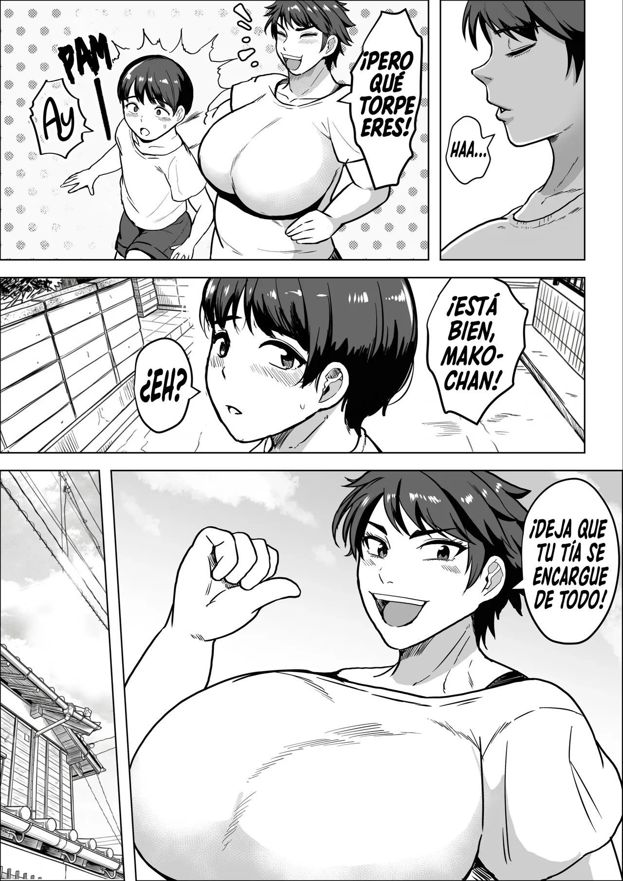 Tonari no Oba-chan 45-sai J-cup ~Chinchin Daisuki Bonyuu Jukujo~｜La Vecina De Al Lado - 45 Años, Copa J ~Una Madura Lechera Loca Por Los Penes~ page 4 full