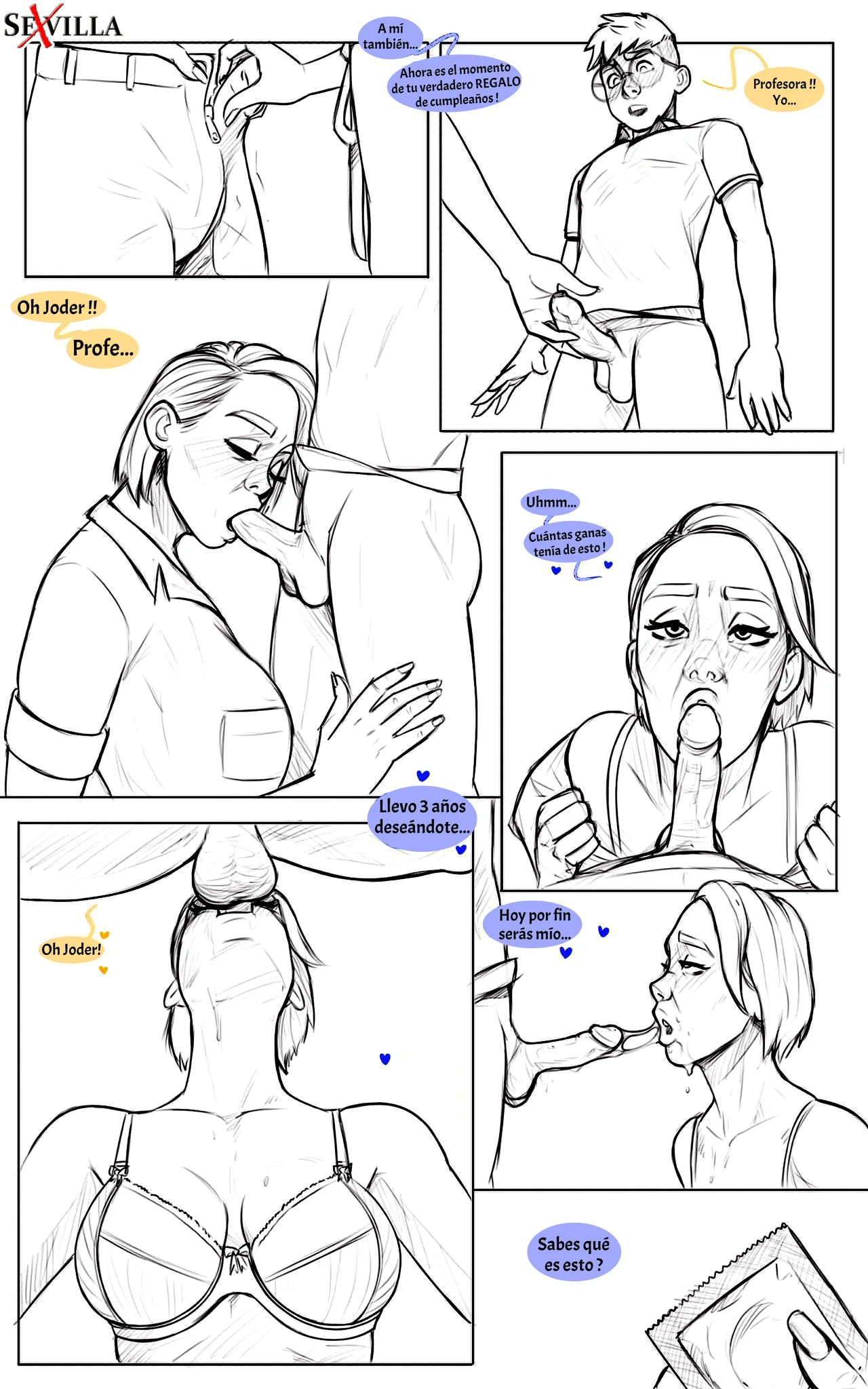 MI PROFESORA ME ENSEÑA EN MI PRIMERA VEZ page 3 full