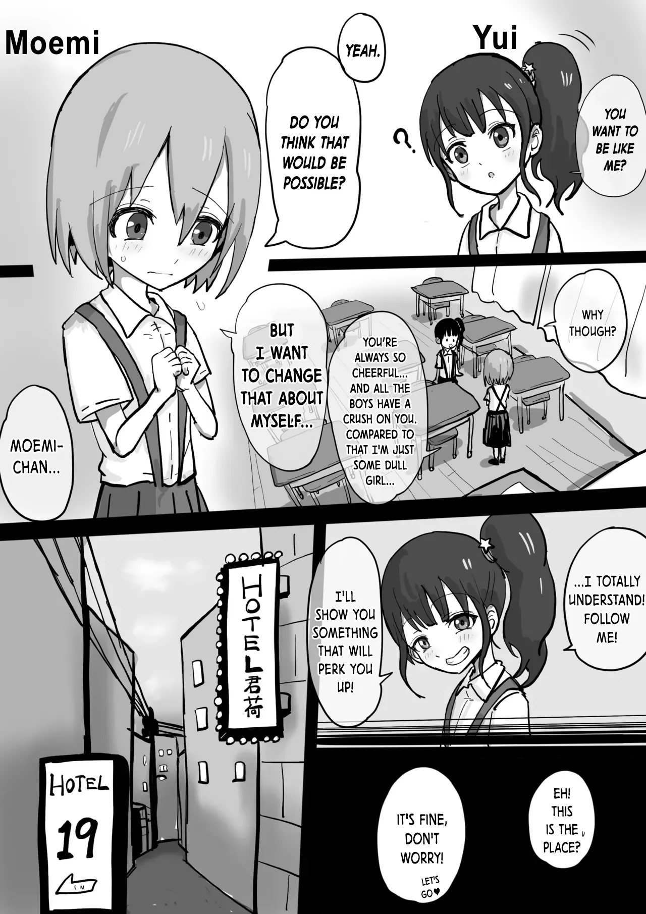 Downcast Moemi Wants a Makeover | Nekura na Moemi wa Akanuketai page 1 full