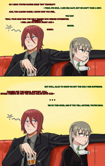 Mobubeinglewd / Nayaase Beleguii / GUTTSUKO / Boxman / risenhentaidemon  Maka and Spirit Albarn cover
