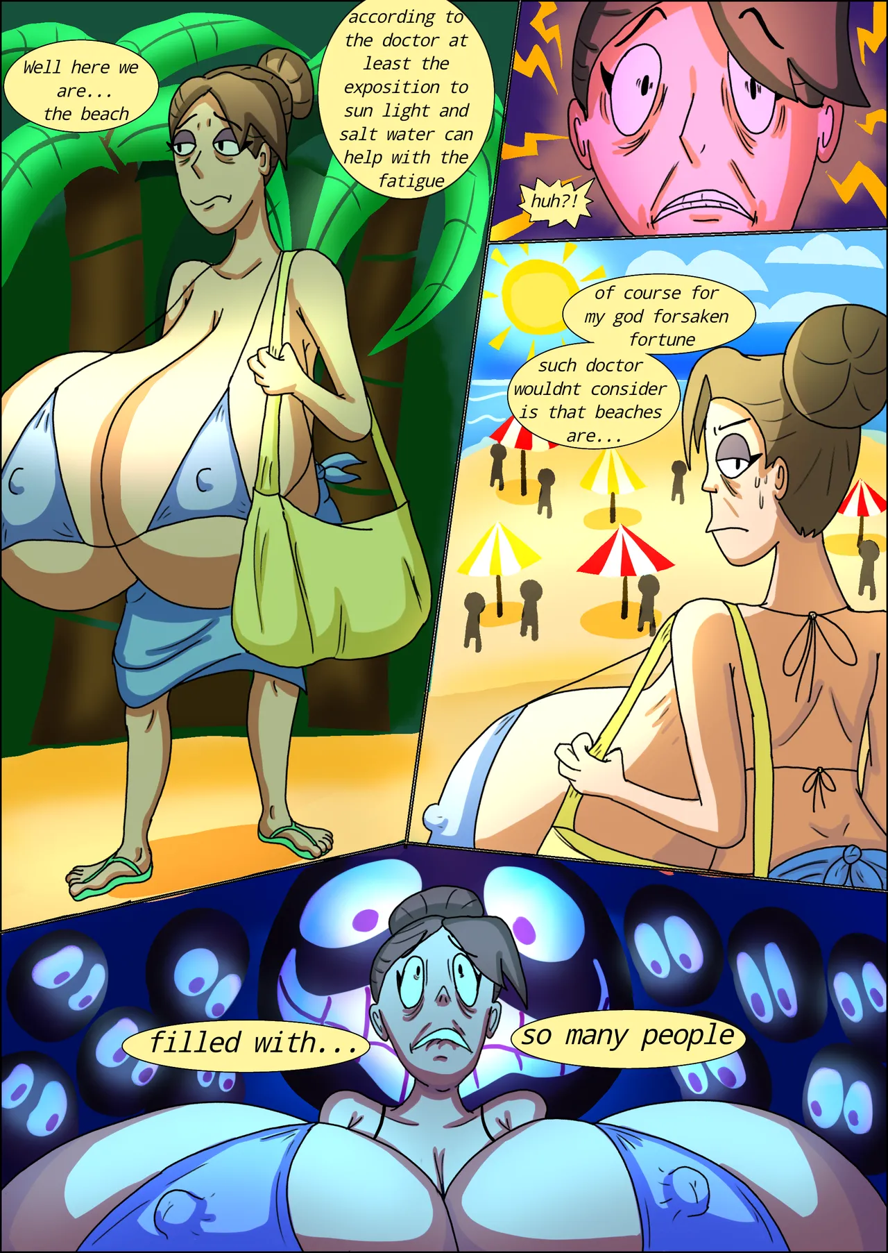 Marie's Day at the beach + textless page 1 full