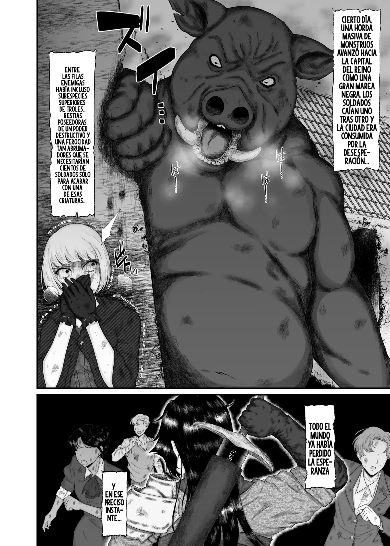 Nagachichi Onna Kishi  Kuso Deshi ni Hamerareru｜La caballero de enormes pechos  es engañada y follada por el idiota de su discípulo page 5 full