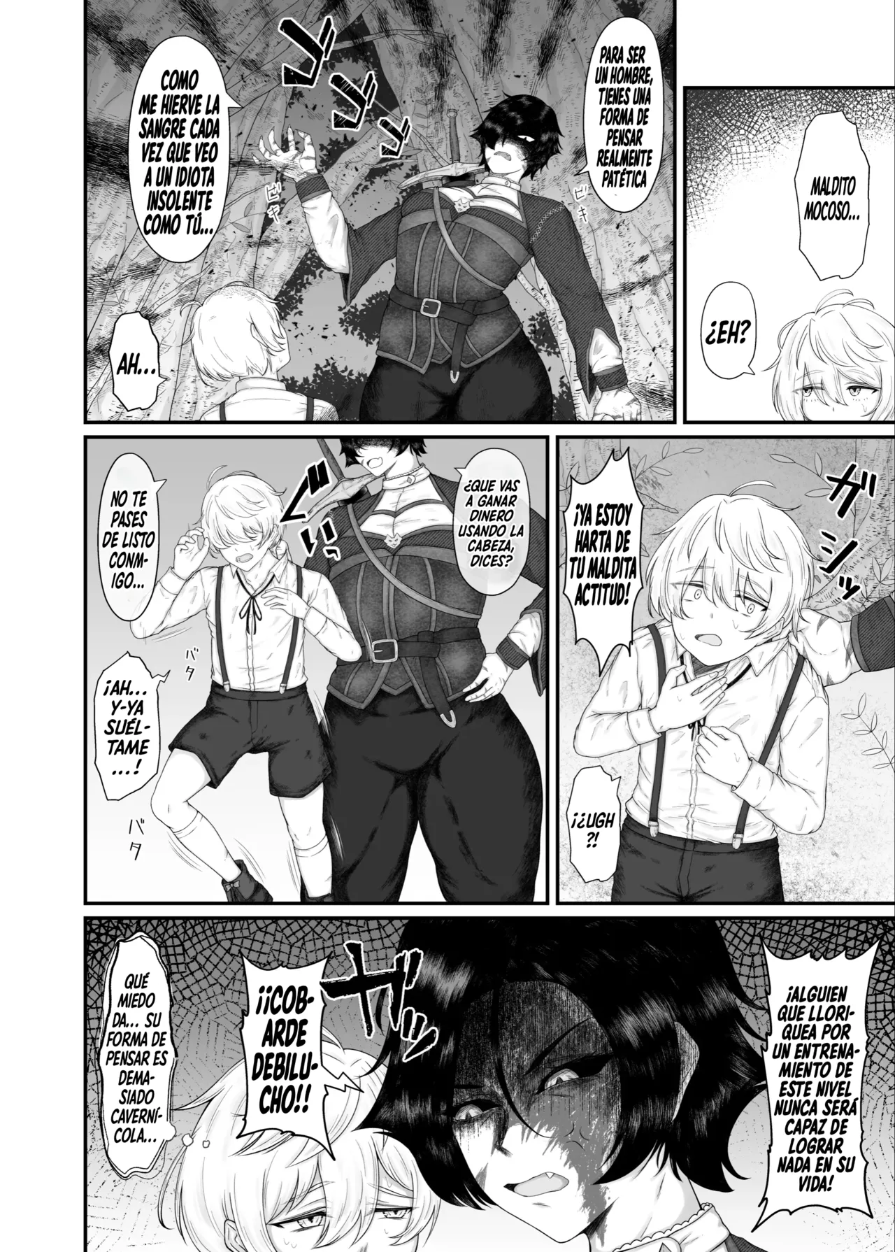 Nagachichi Onna Kishi  Kuso Deshi ni Hamerareru｜La caballero de enormes pechos  es engañada y follada por el idiota de su discípulo page 9 full