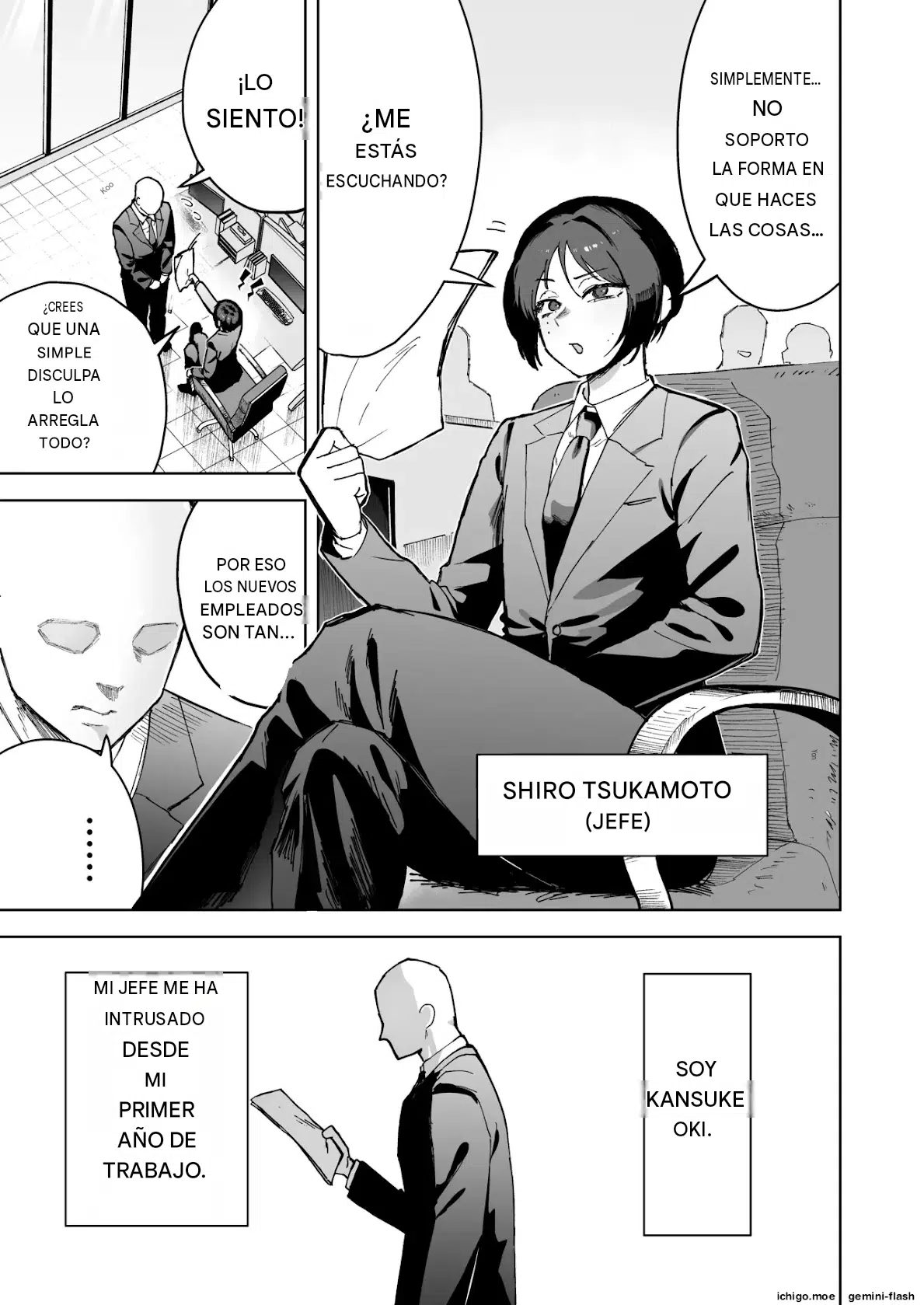 My beautiful boss  was masturbating anally at my desk, so I took advantage of his weakness to do all sorts of lewd things to him! Español page 2 full