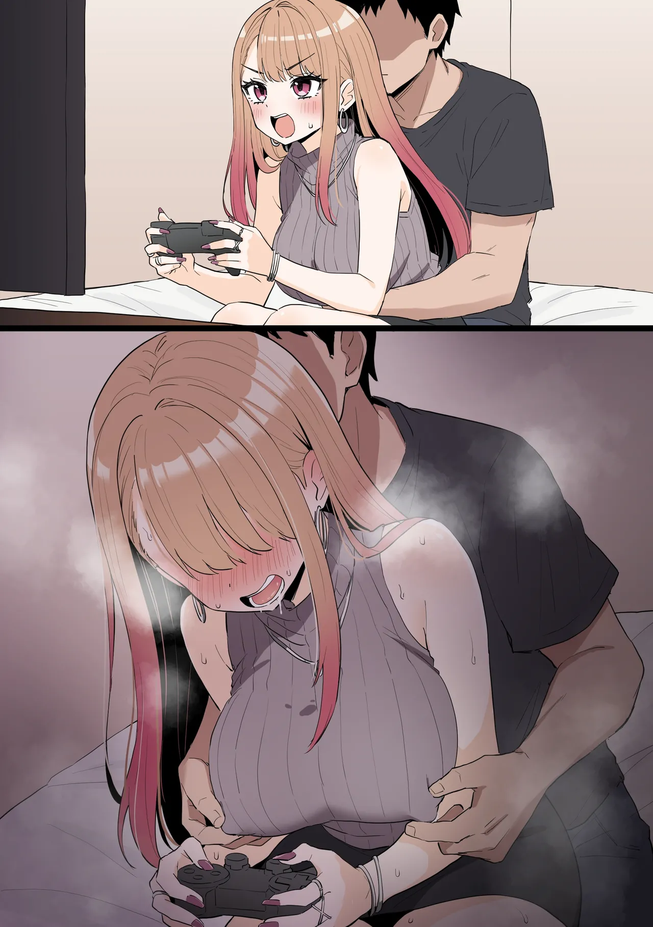 ゲームに夢中になってるギャルを乳首責め page 5 full