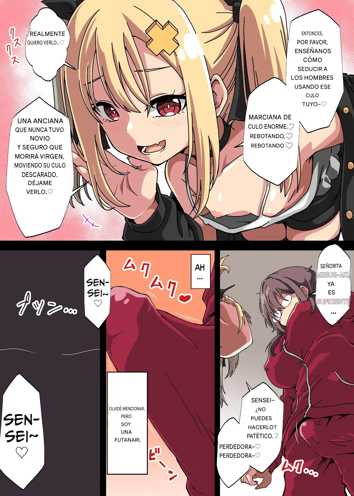 Futanari Onna Kyoushi ga Class no Mesugaki ni Aorarete Ukkari Gachiboko Honki Rape de Seishori Onahole Ningyou ni Shite Shimau Ohanashi Español page 4 full