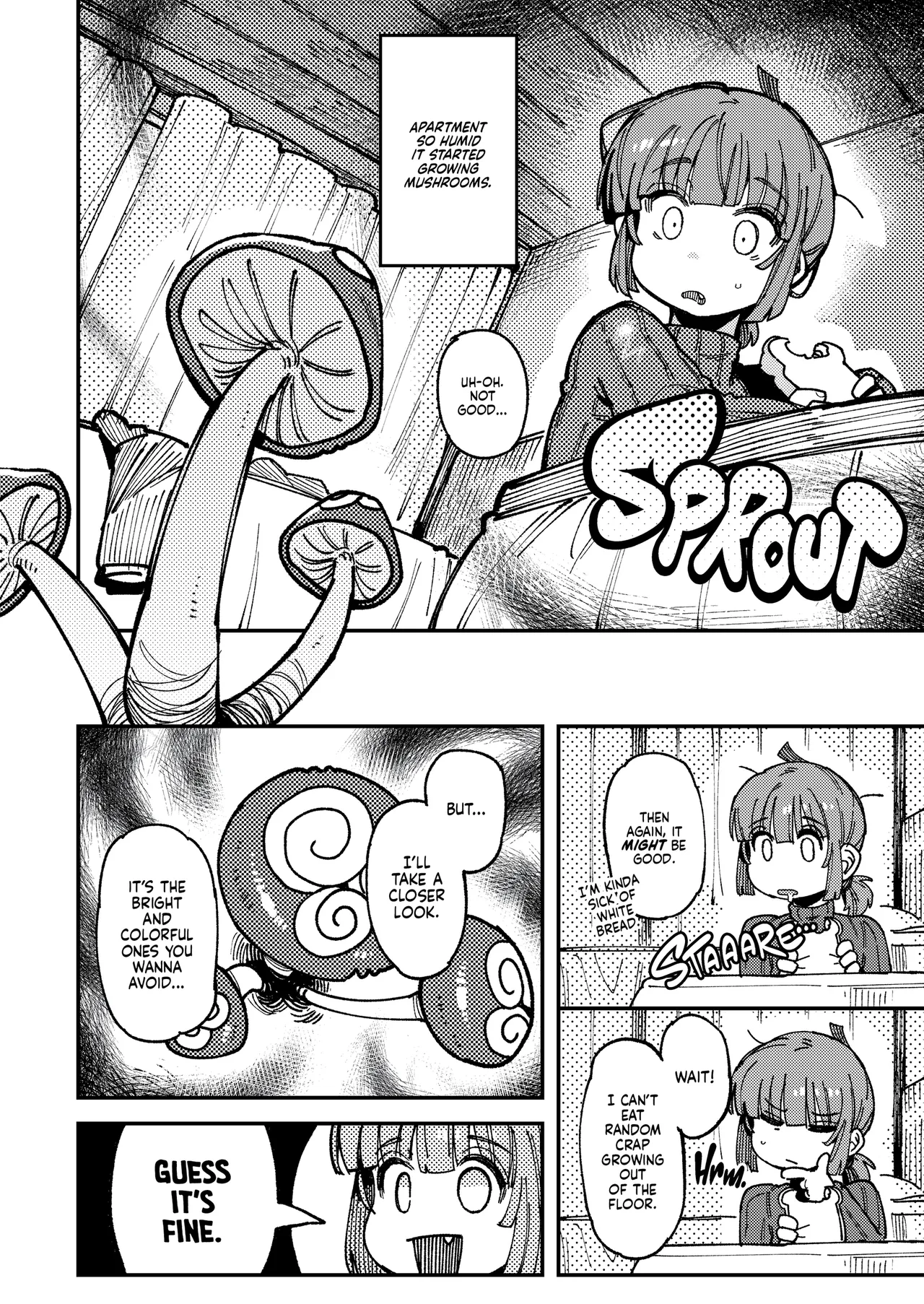 Ie ga Shike Sugite Haete Kita Genkaku Yuuhatsu Suru Kinoko o Goshoku Shite Hatsujou Shita Ato no Are ya Kore | What Happened After My Place Got So Humid It Grew Magic Mushrooms and I Ate Them and Got Super Horny! page 3 full