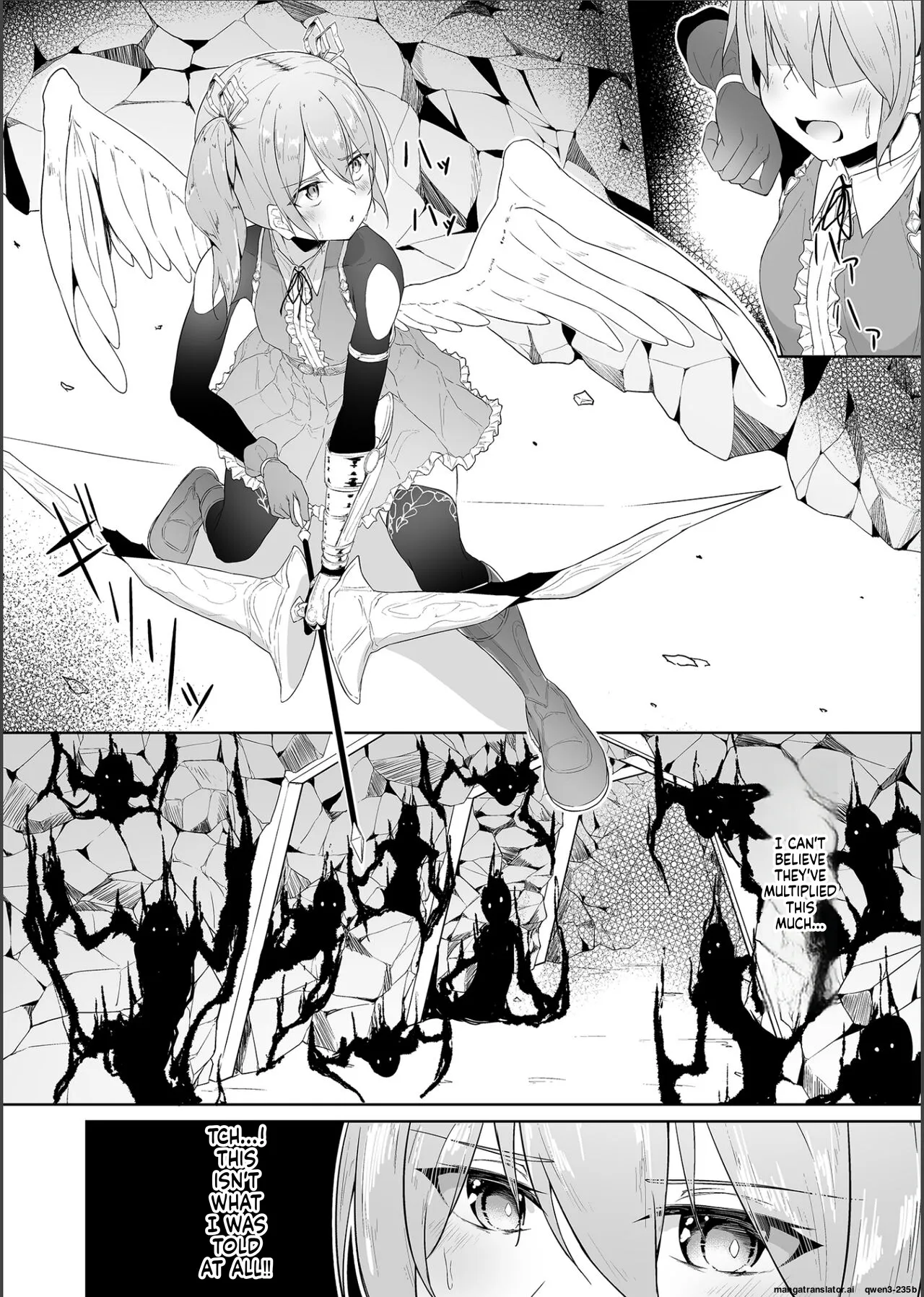 Tenshi Ririeru-chan ga Shokushu Monster ni Tsukamatte Shokushu Akume de Kairakuni Otosareru Made page 5 full