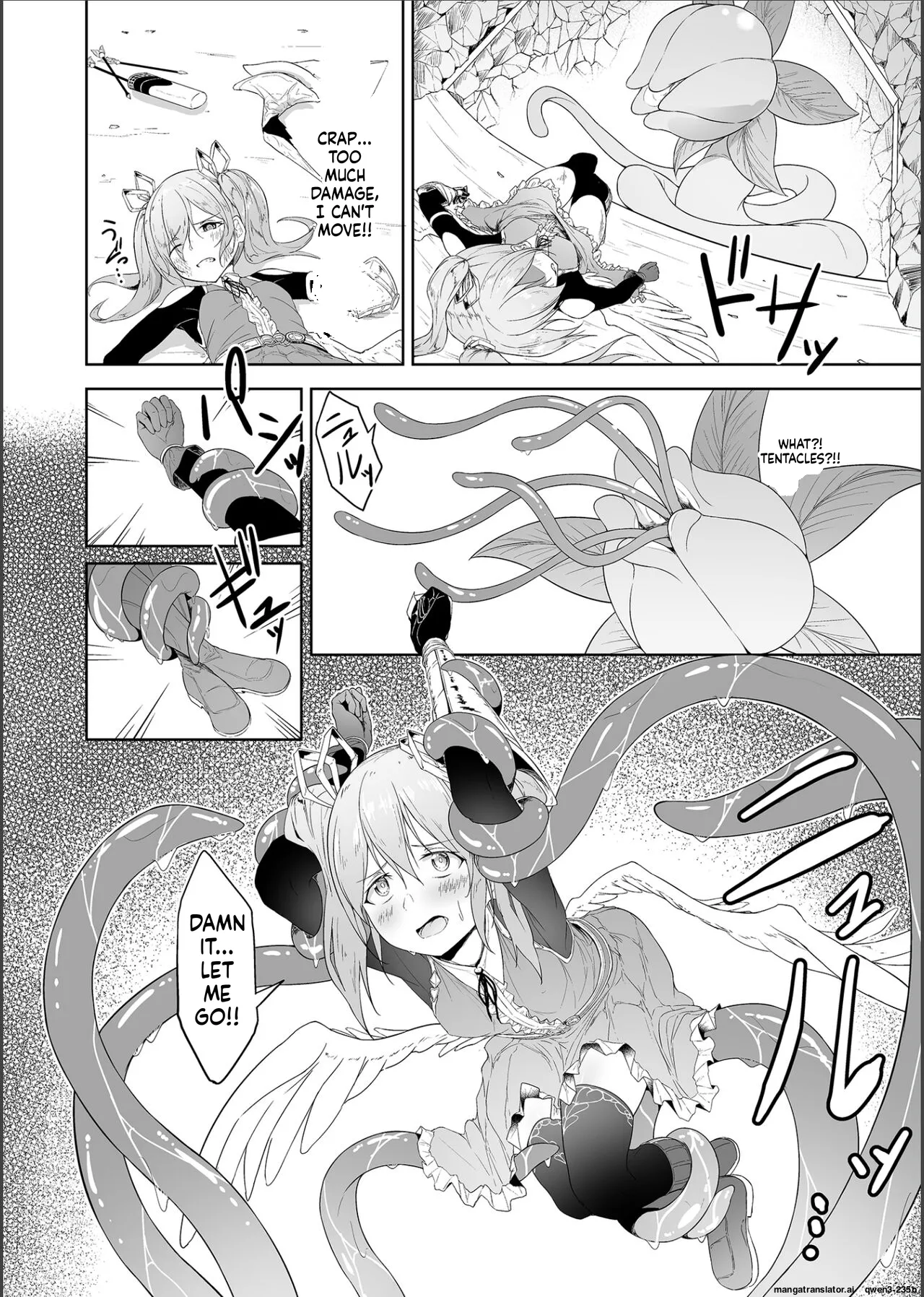Tenshi Ririeru-chan ga Shokushu Monster ni Tsukamatte Shokushu Akume de Kairakuni Otosareru Made page 9 full