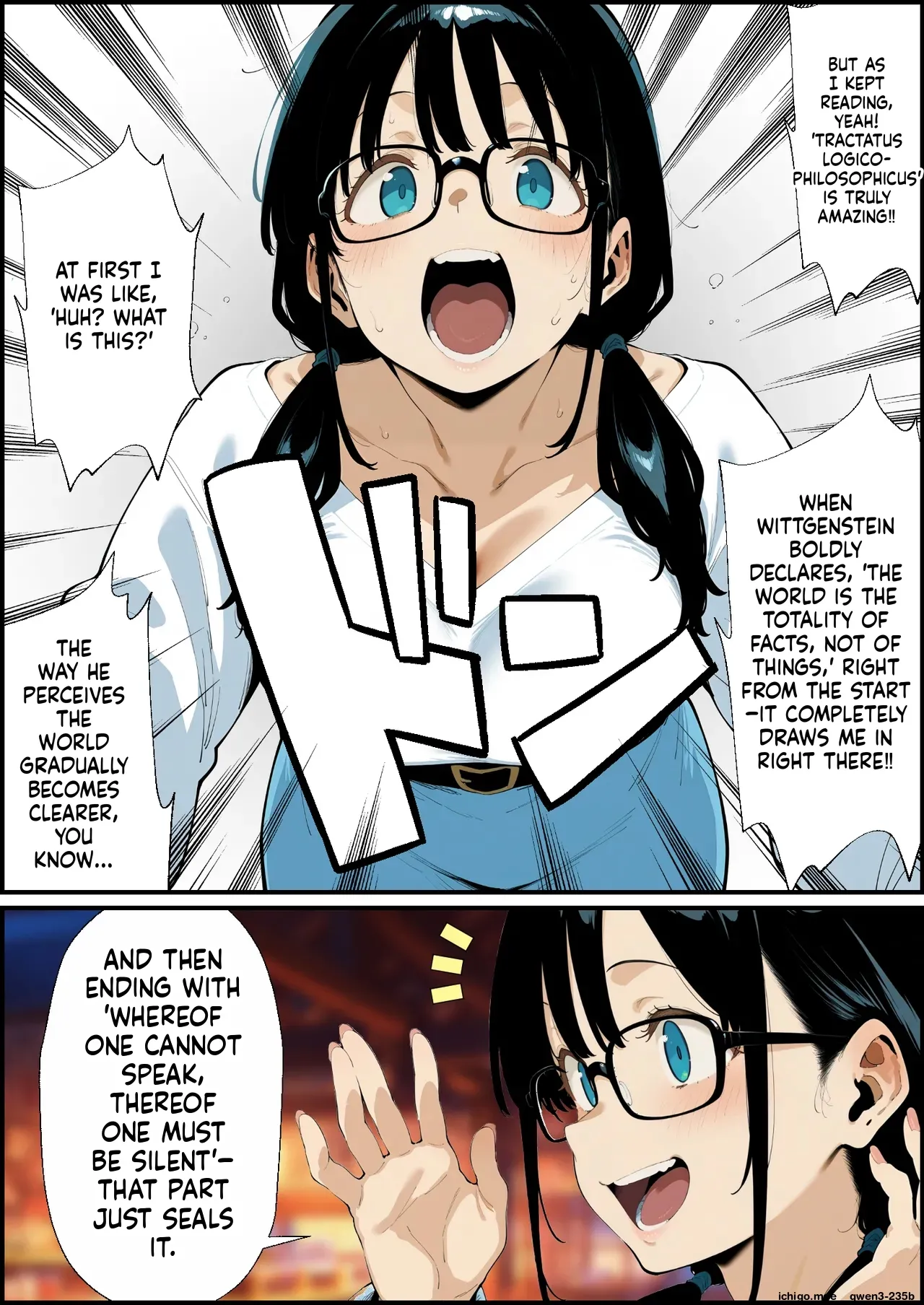 The story of a plain, bespectacled, big-breasted girlfriend who doesn't come home from a club drinking party AI Generated page 10 full