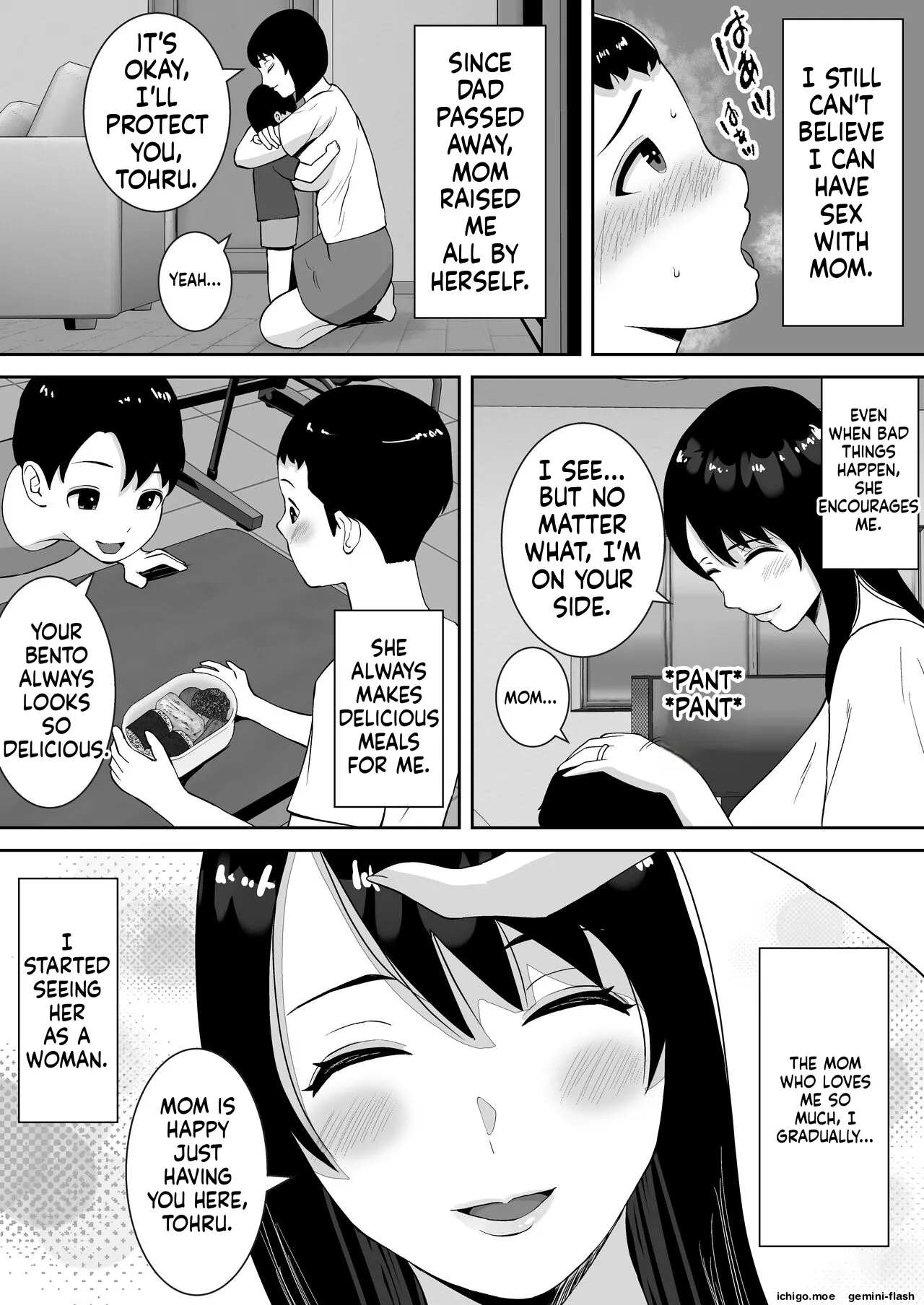A story about how, despite being all lovey-dovey with my mom, she's having wild sex with my teacher. page 5 full