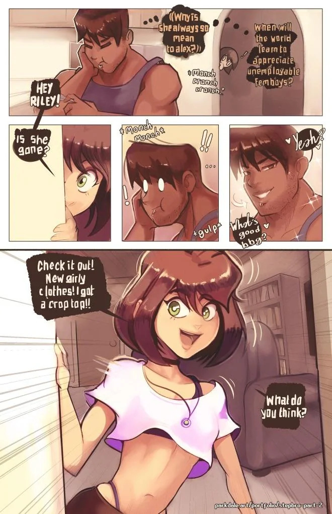 Stepbro Caught Me Crossdressing! Part 2 page 4 full