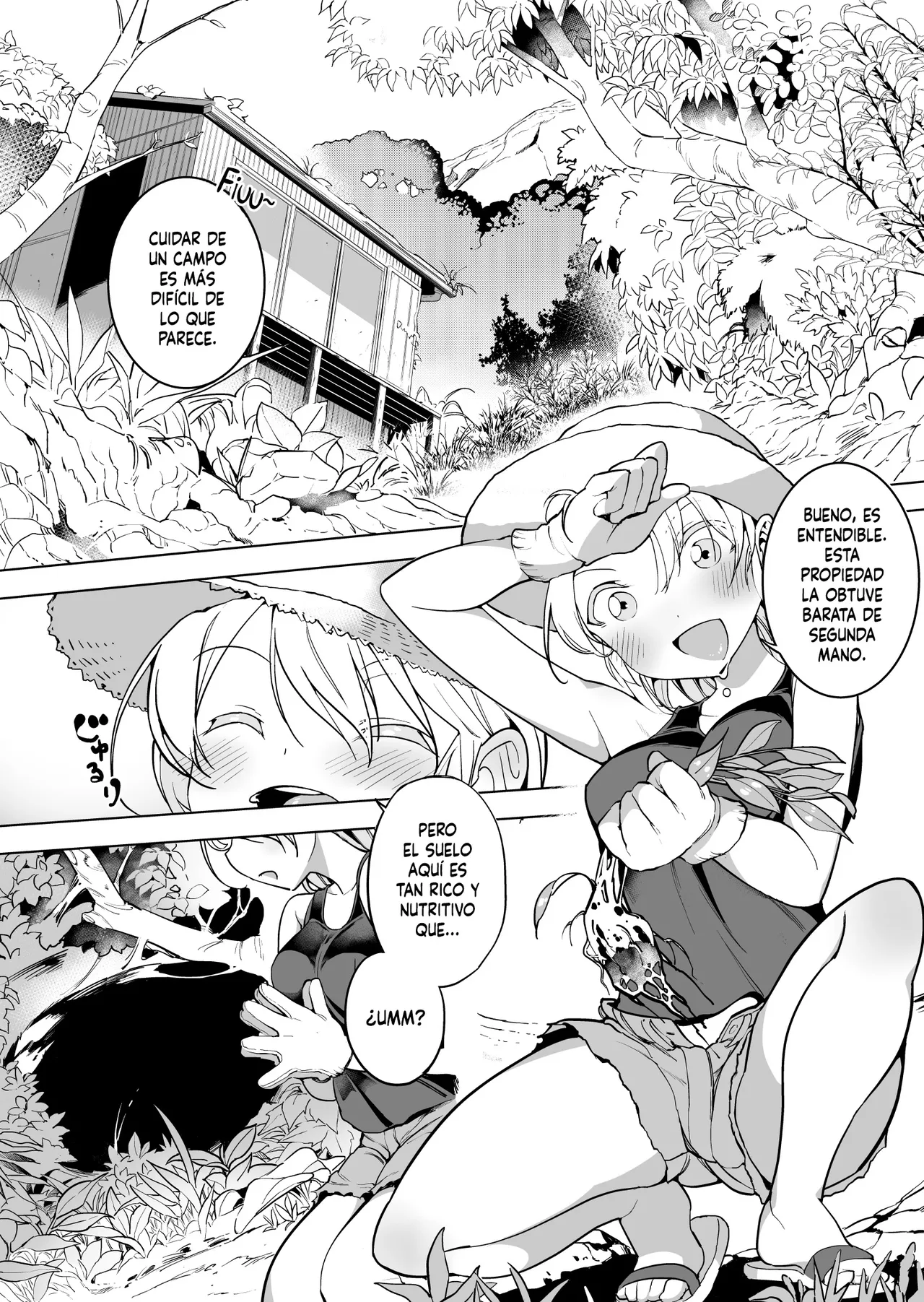 Kumo ♂♀ × Inaka ni Koshite Kita Joshi | Araña ♂♀ × Chica del Campo page 1 full