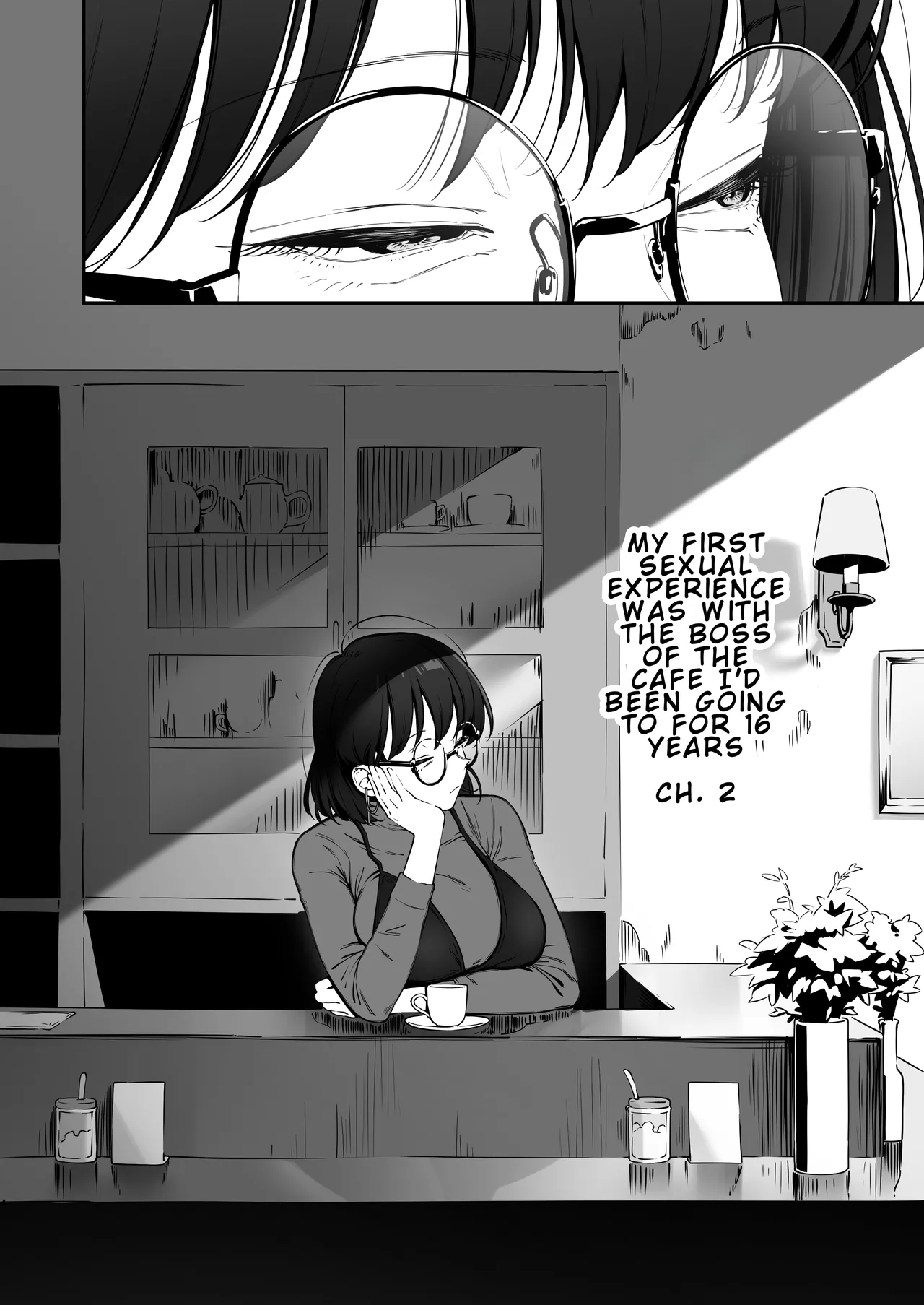 My first sexual experience was with the boss of the cafe I’d been going to for 16 years Ch. 2 page 5 full