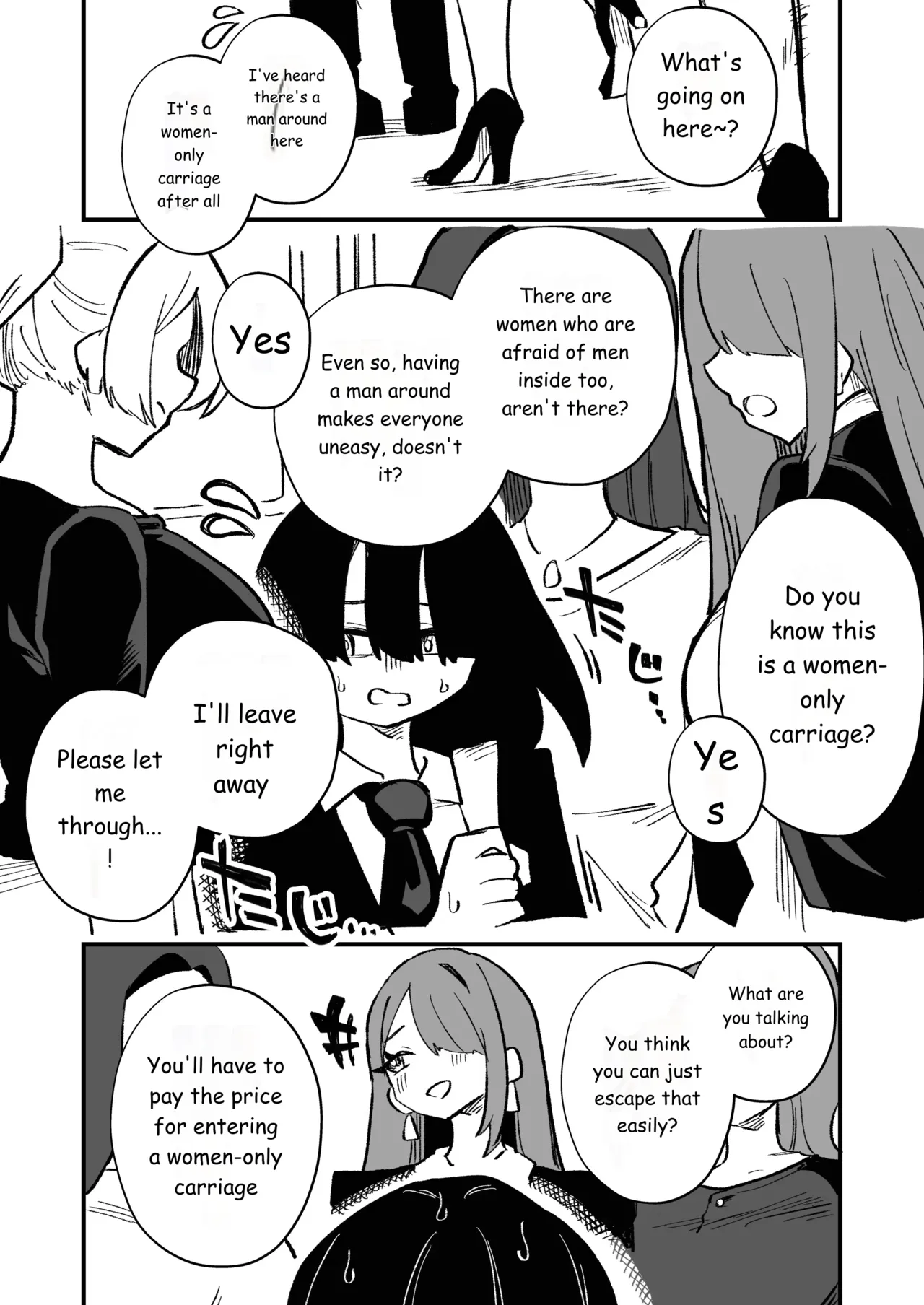 Forced Cross-Dressing in a Women-Only Carriage page 6 full