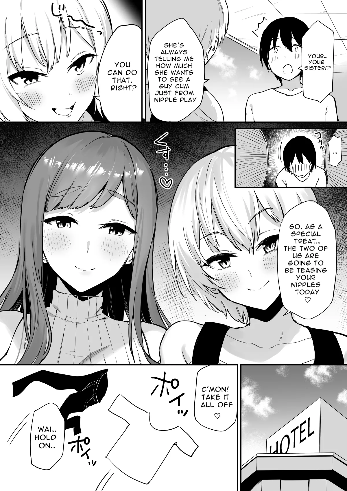 Ecchi na Shimai no Double Chikubi Seme Kairaku page 6 full