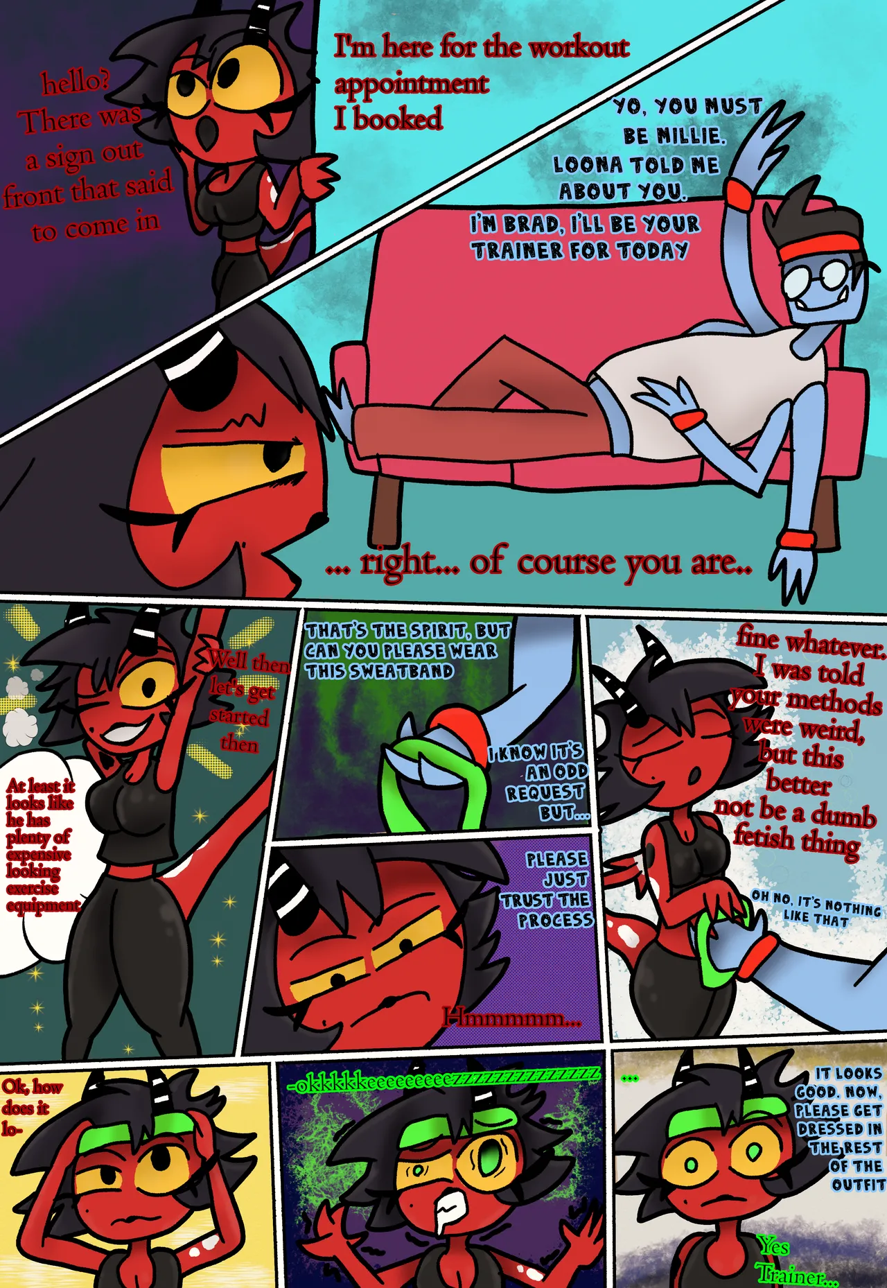 Mindless Workout by  a Helluva Boss NSFW Fan comic page 3 full