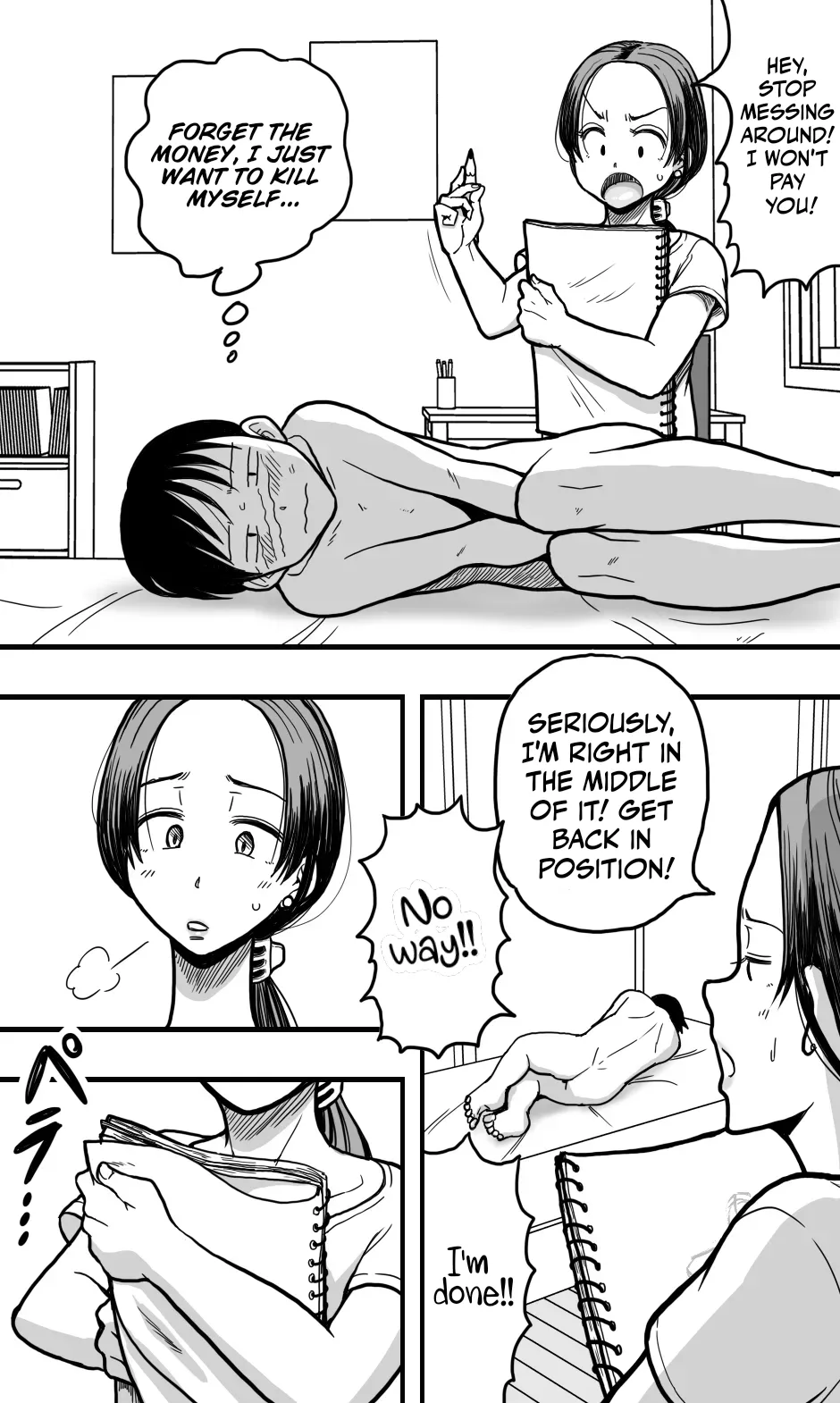 I was acting as a nude model for my mom, but then... I caught a glimpse of her panties, got a boner, and well... page 8 full