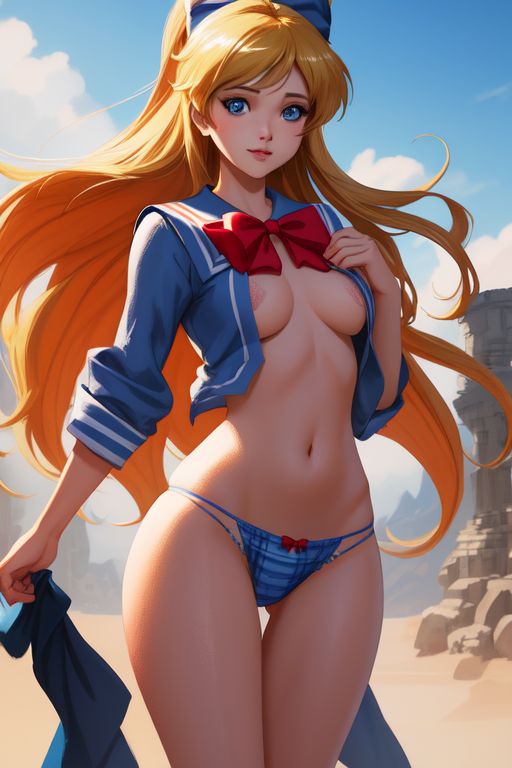Sailor Venus Topless Tease &amp; Open Shirt page 7 full