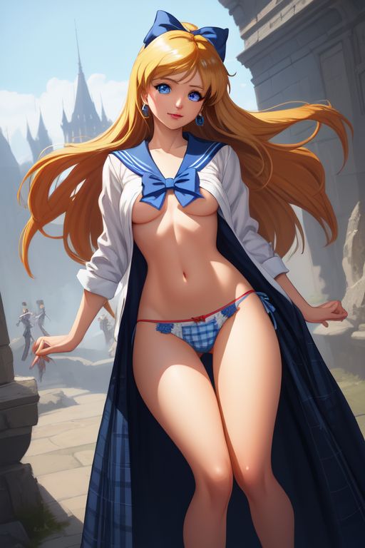 Sailor Venus Topless Tease &amp; Open Shirt page 9 full