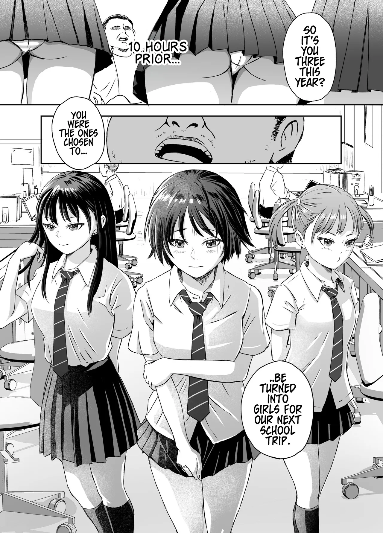 Shuugakuryokou Mae ni Joshikousei ni Natta Hanashi | How We Became Girls Before Our School Trip Ch. 1 page 2 full