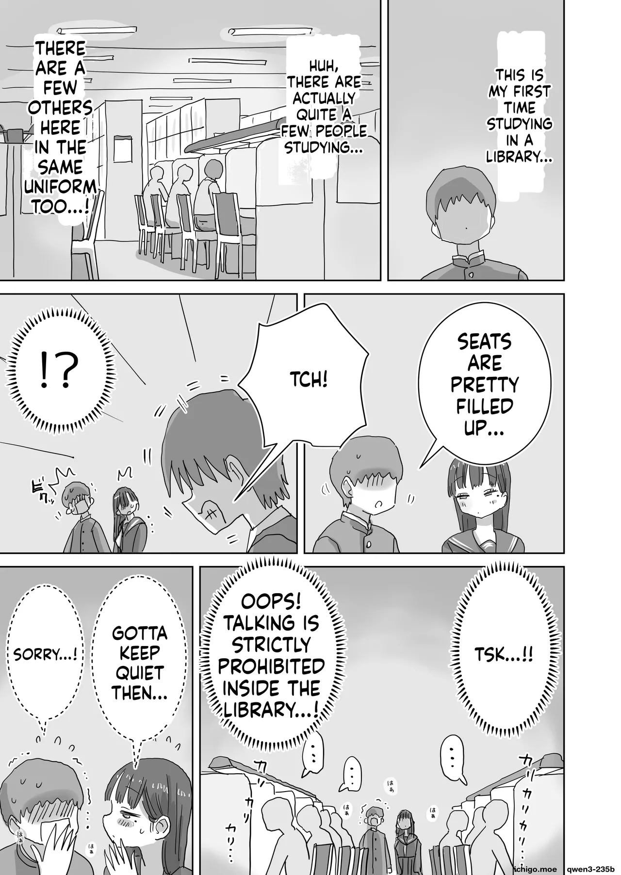 Toshokan demo Kossori Nakadashi sasete Kureru Classmate no Kuroi-san page 5 full