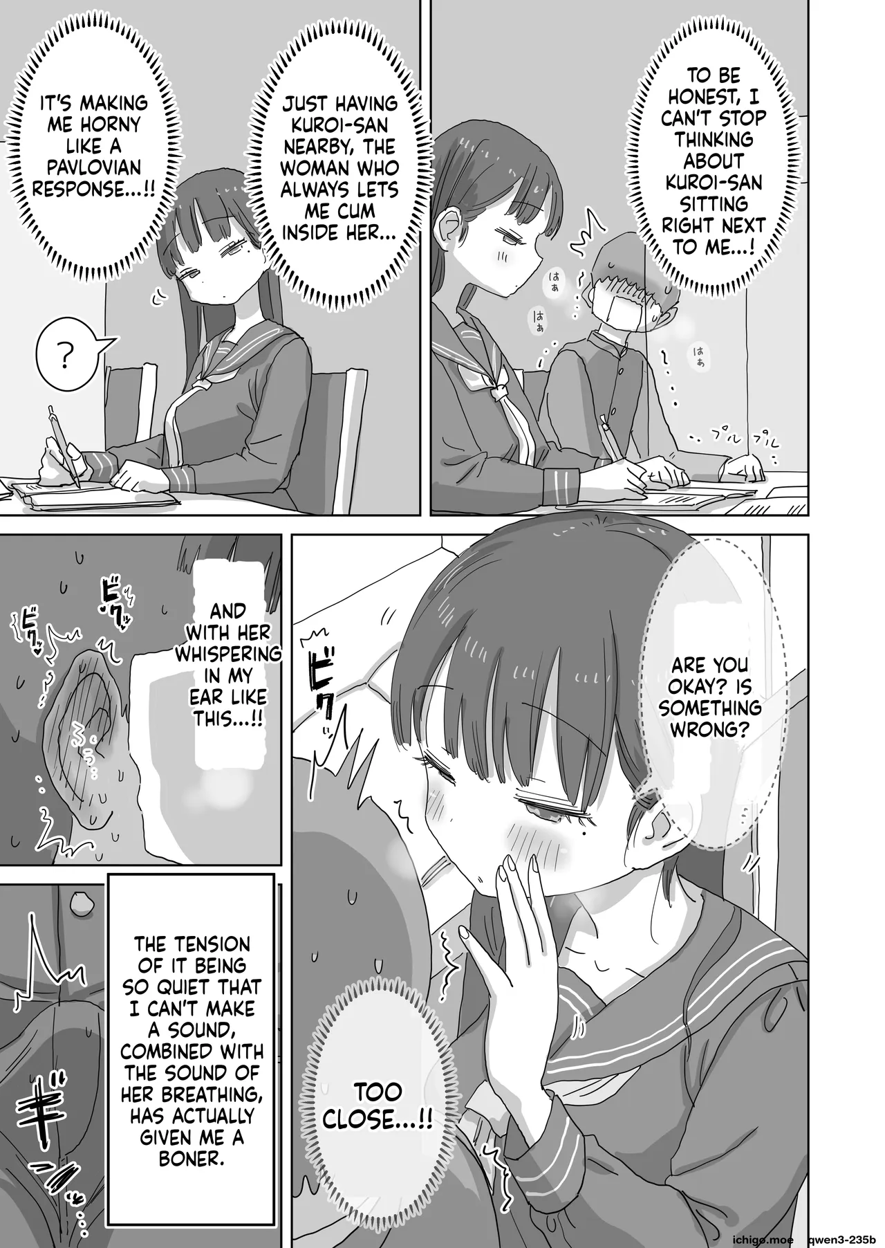 Toshokan demo Kossori Nakadashi sasete Kureru Classmate no Kuroi-san page 7 full