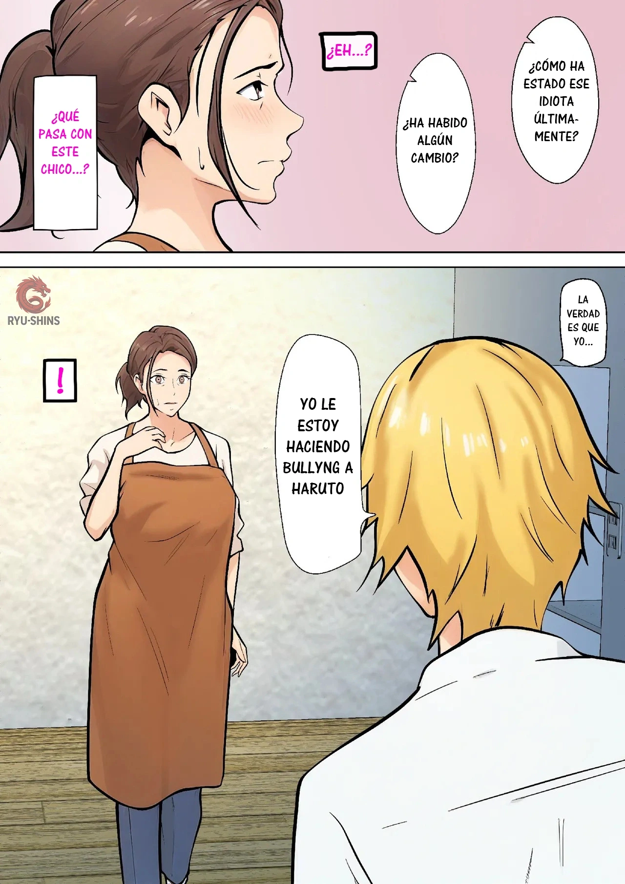 Musuko no Tomodachi to no Giji Renai｜Un Romance Ficticio con el Amigo de mi Hijo page 6 full