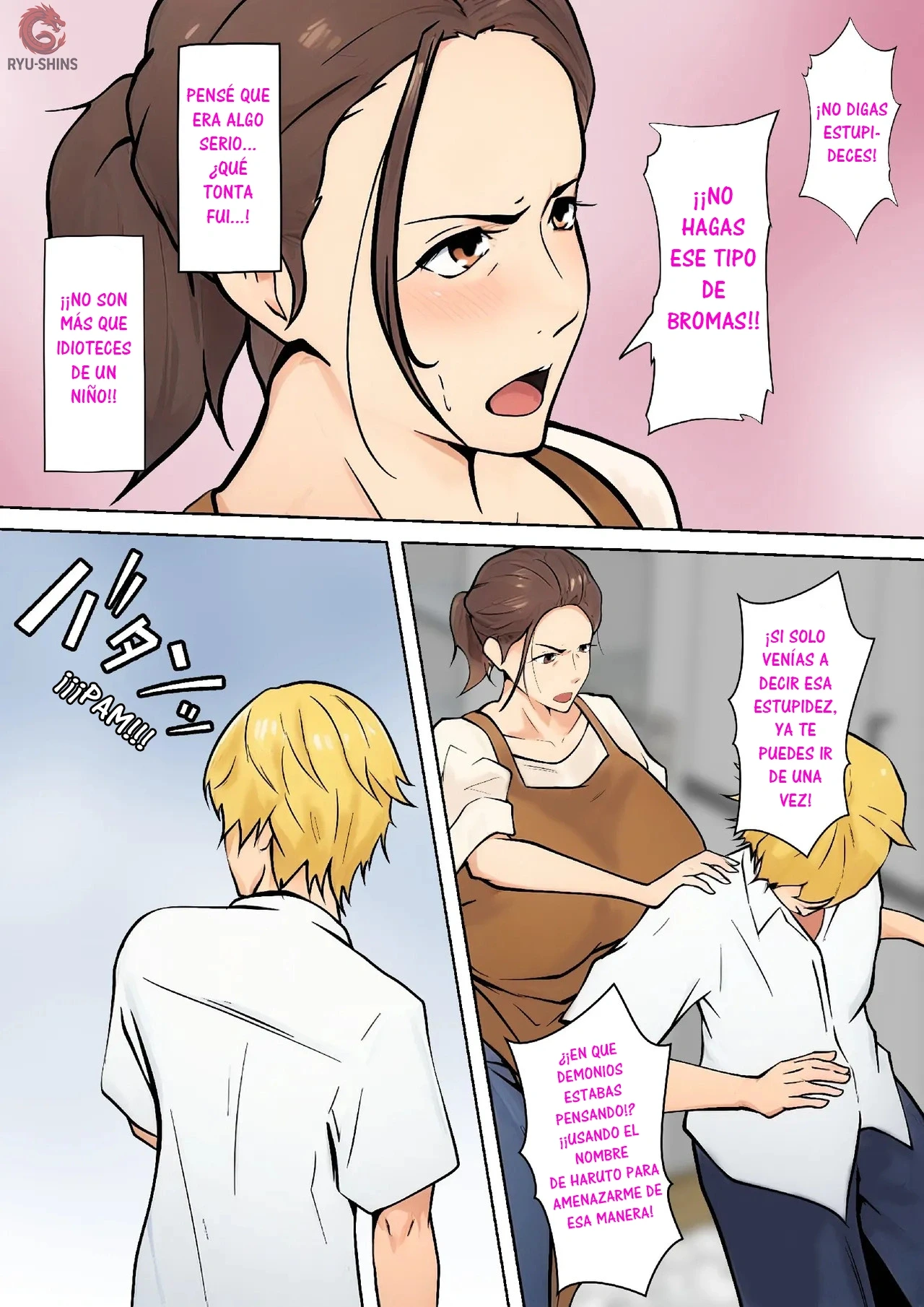 Musuko no Tomodachi to no Giji Renai｜Un Romance Ficticio con el Amigo de mi Hijo page 9 full