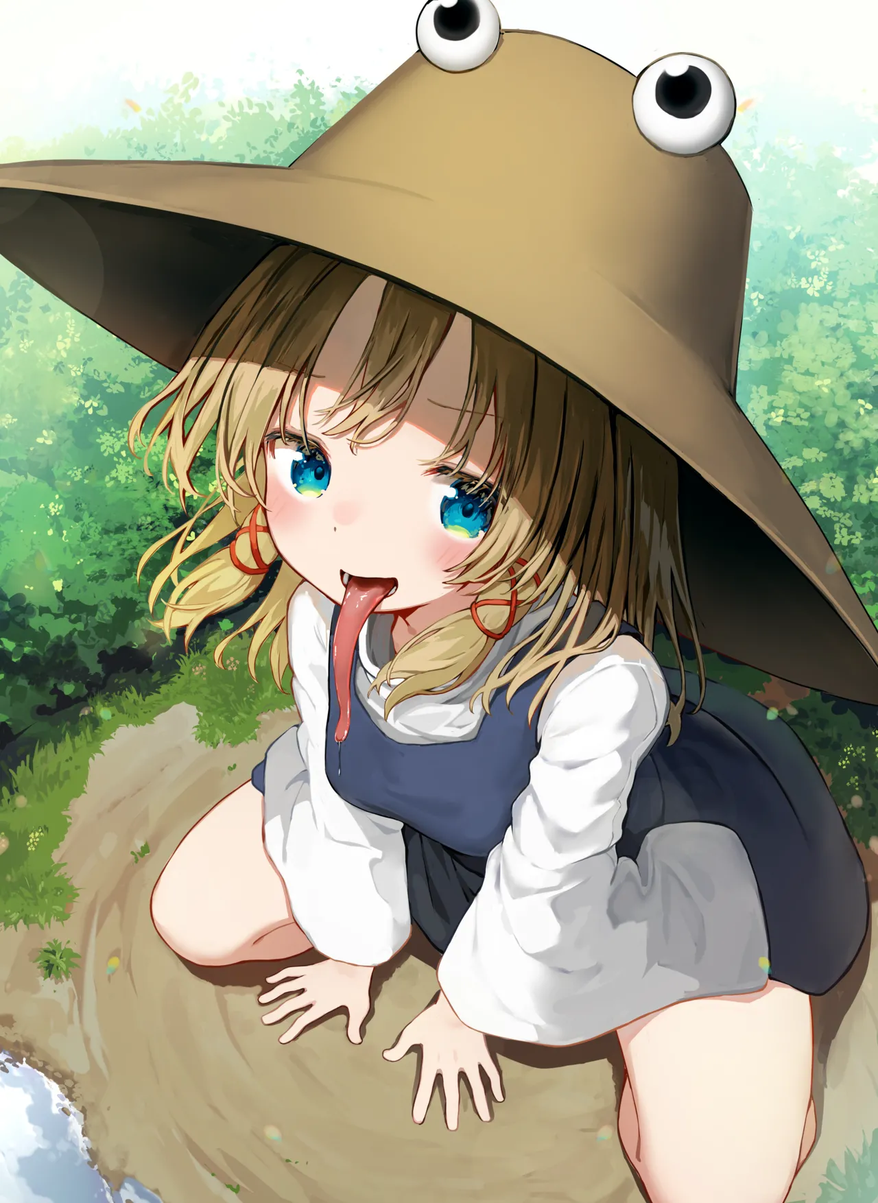 諏訪子様に〇ェラしてもらって口内射精してしまうイラスト page 3 full