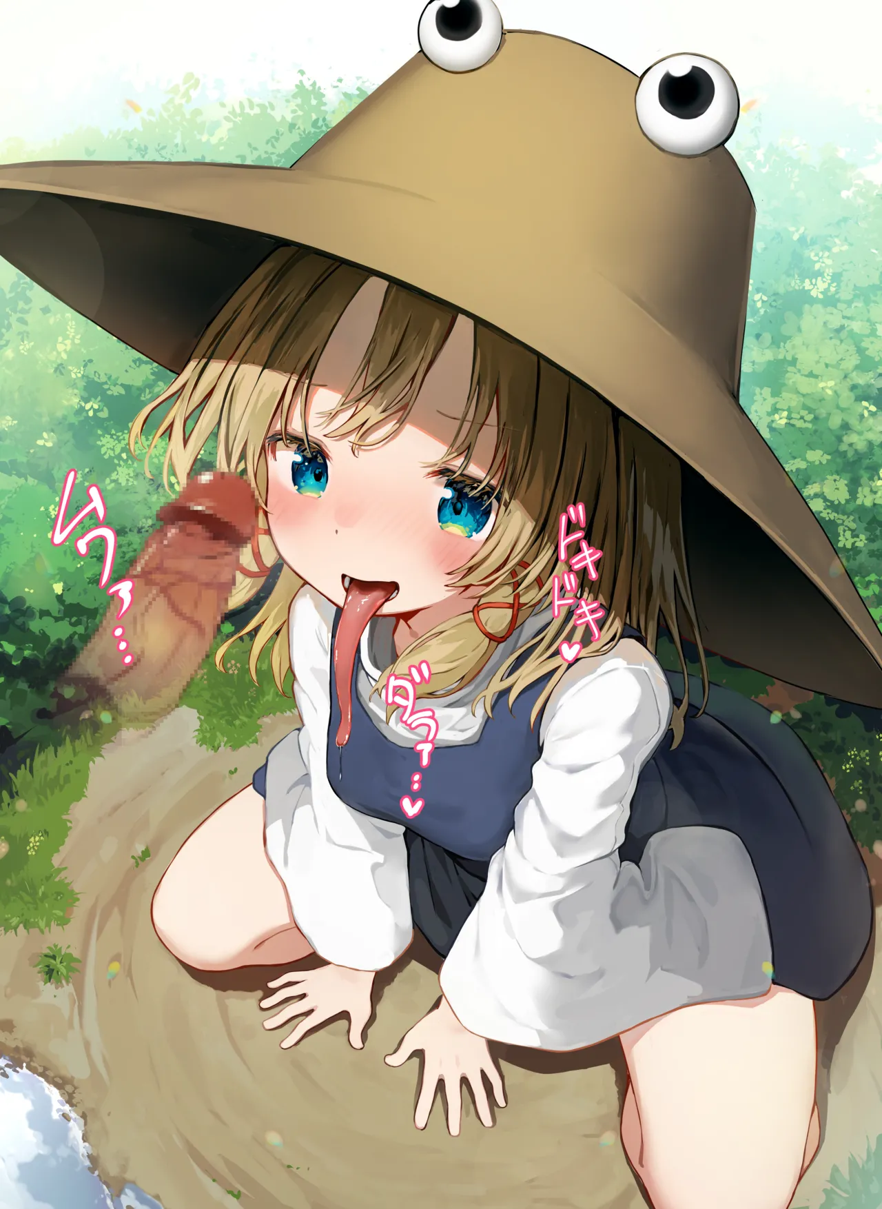 諏訪子様に〇ェラしてもらって口内射精してしまうイラスト page 5 full