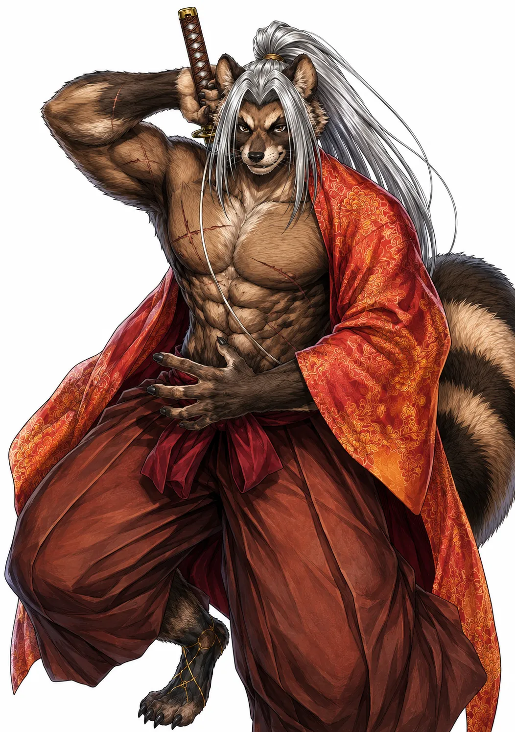 Poseidon and Sasaki Kojiro as Cheetah and Tanuki Furries Edits page 3 full