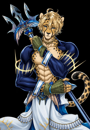 Poseidon and Sasaki Kojiro as Cheetah and Tanuki Furries Edits cover